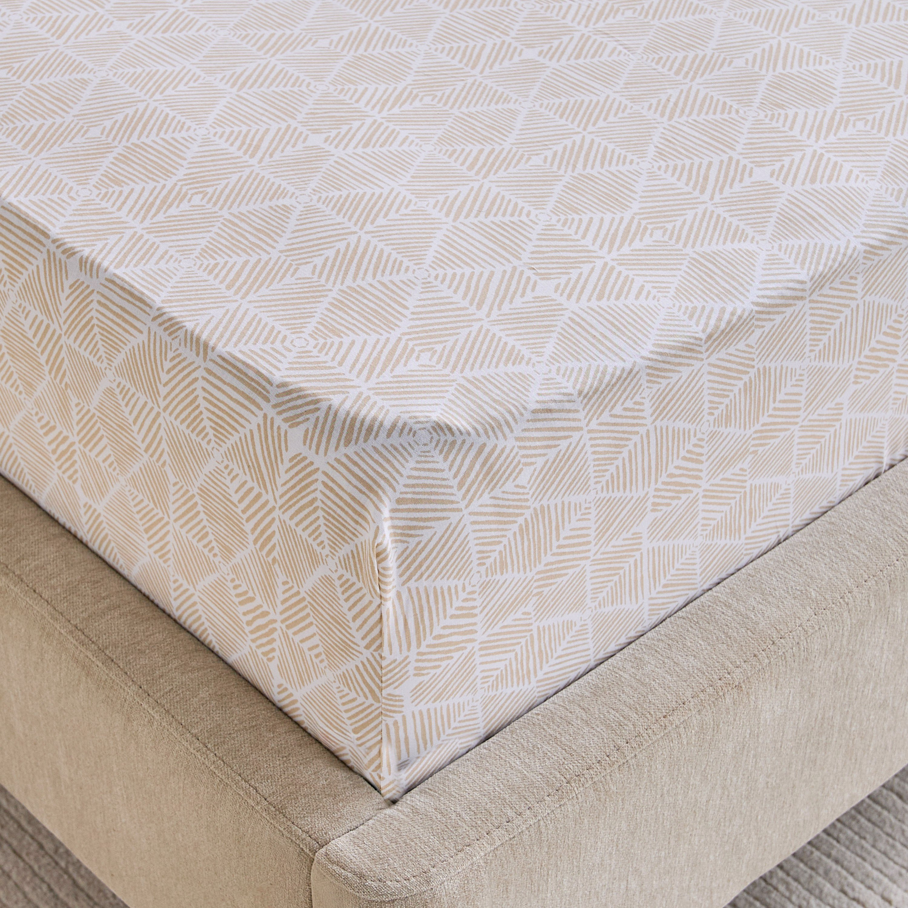 شرشف مطاطي توين قطن بطبعات من ماديسون بيرنلي - 120x200+30 سم-hbxhomeware-hbxbedroom-image-1
