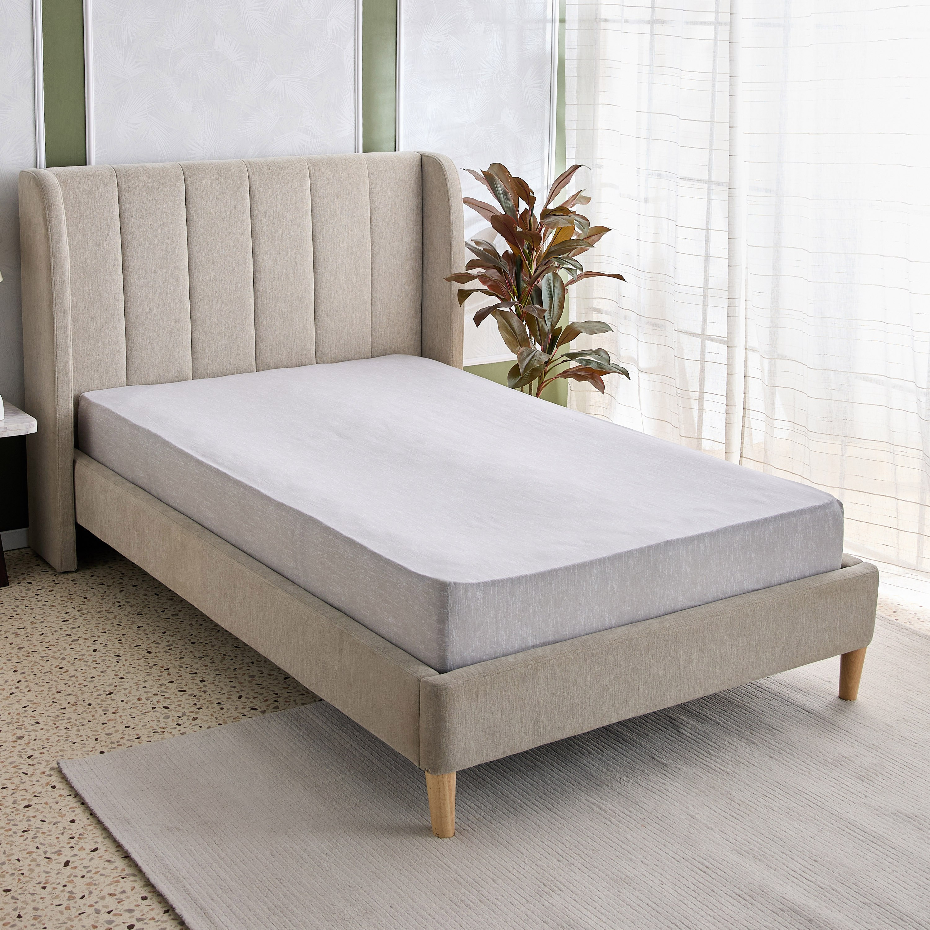 Madison Luton Printed Cotton Twin Fitted Sheet - 120x200+30 cm-hbxhomeware-hbxbedroom-image-2