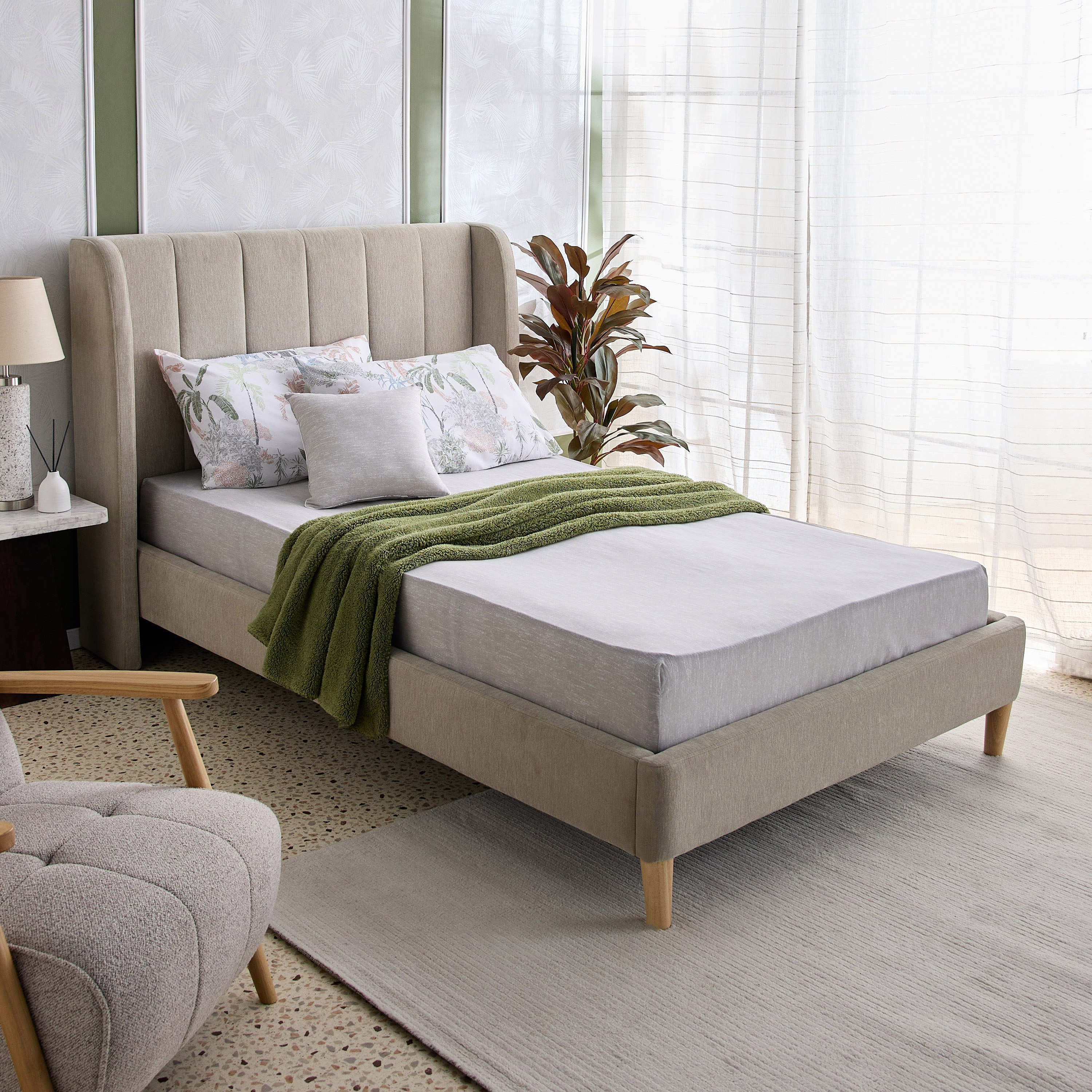 Madison Luton Printed Cotton Twin Fitted Sheet - 120x200+30 cm-hbxhomeware-hbxbedroom-image-7
