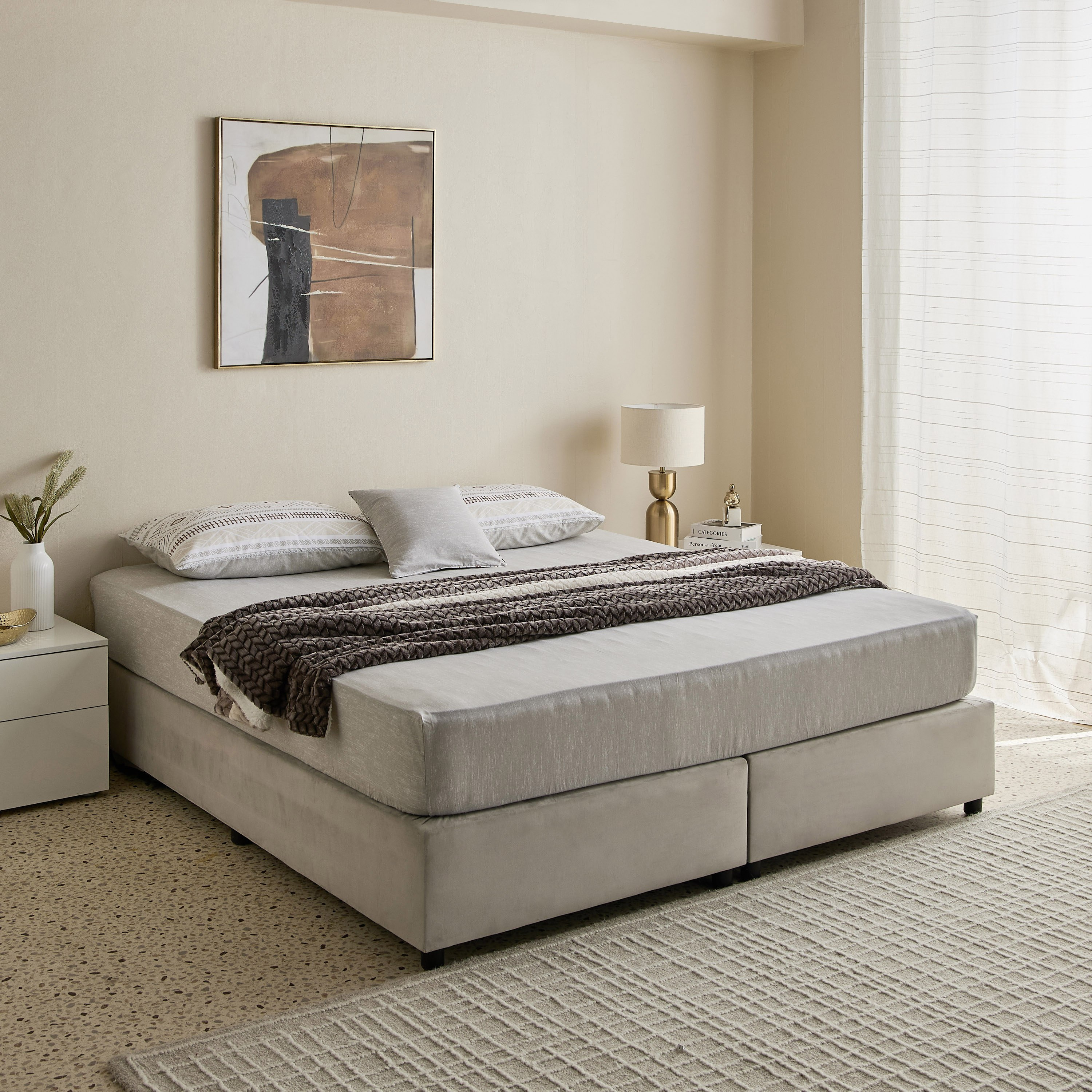 Madison Luton Cotton Printed Queen Fitted Sheet - 150x200+30 cm-hbxhomeware-hbxbedroom-image-7