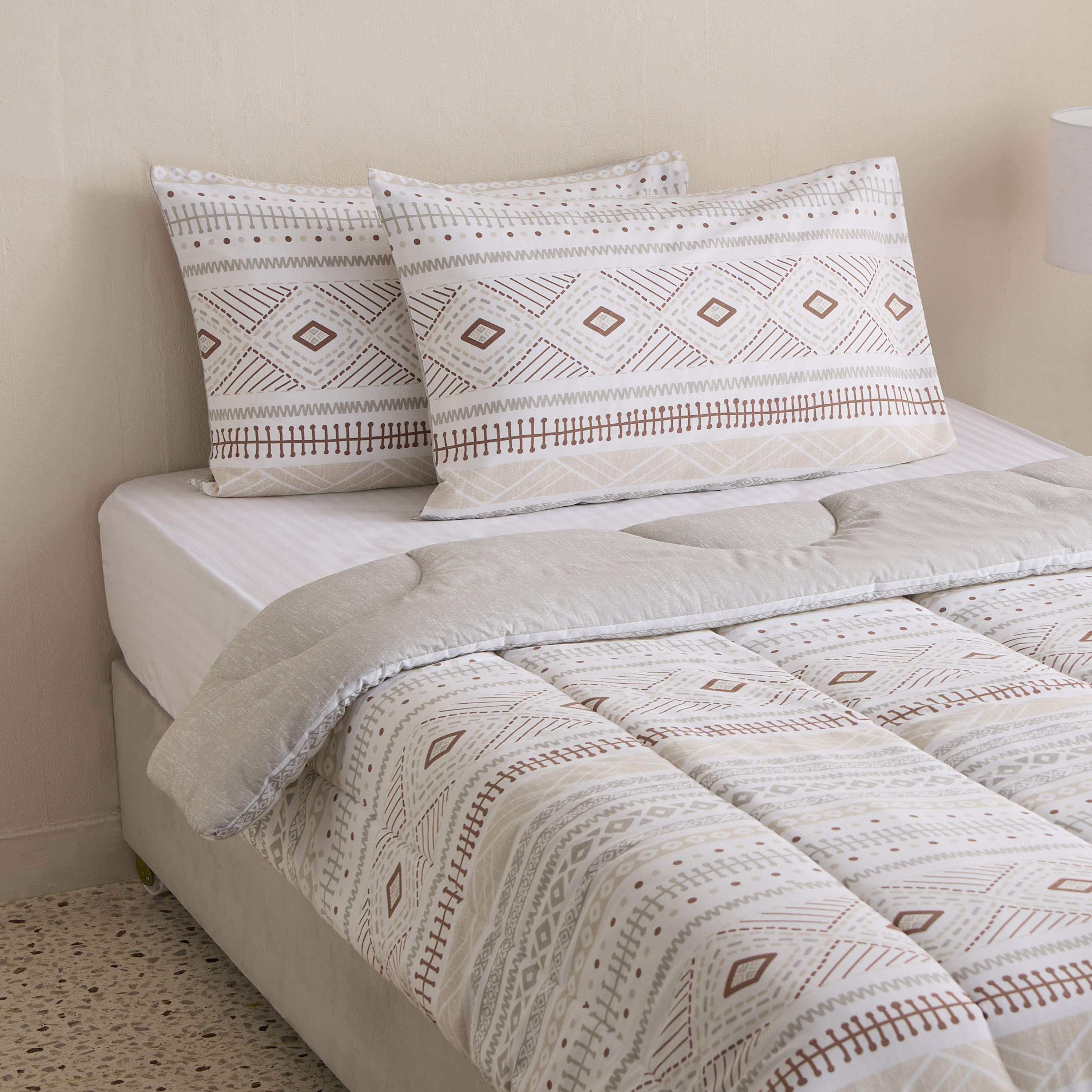 Madison Luton 3-Piece Cotton Printed Twin Comforter Set - 160x220 cm-hbxhomeware-hbxbedroom-image-1