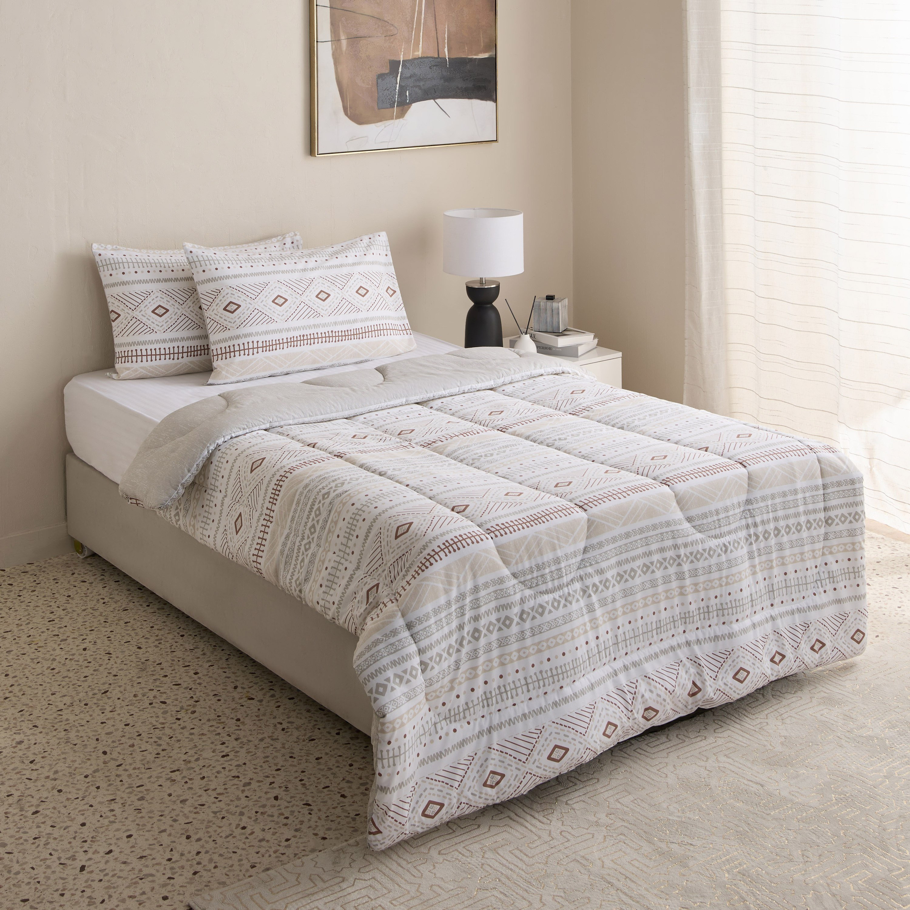 Madison Luton 3-Piece Cotton Printed Twin Comforter Set - 160x220 cm-hbxhomeware-hbxbedroom-image-7
