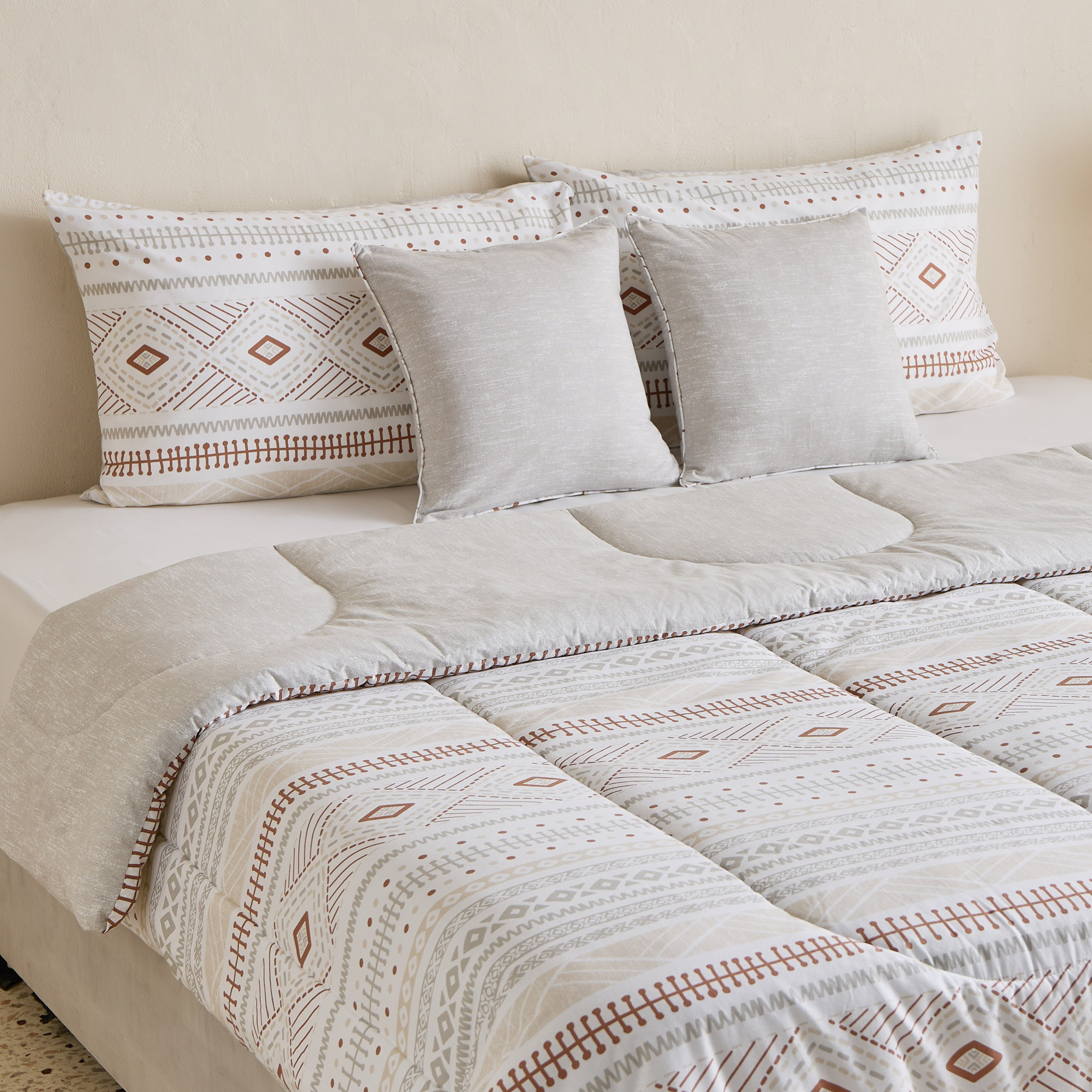 Madison Luton 5-Piece Cotton Printed King Comforter Set - 220x240 cm-hbxhomeware-hbxbedroom-image-1