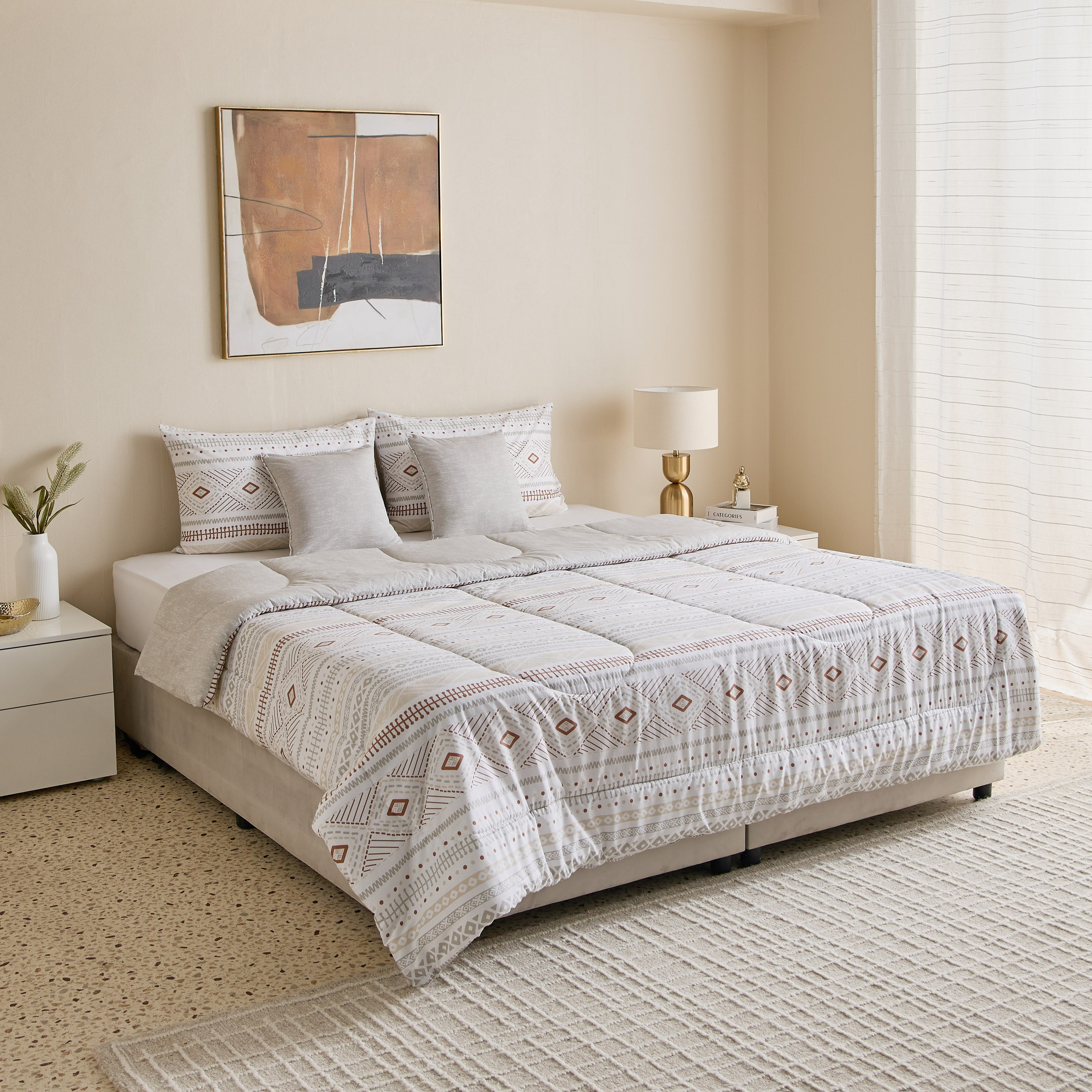 Madison Luton 5-Piece Cotton Printed King Comforter Set - 220x240 cm-hbxhomeware-hbxbedroom-image-7
