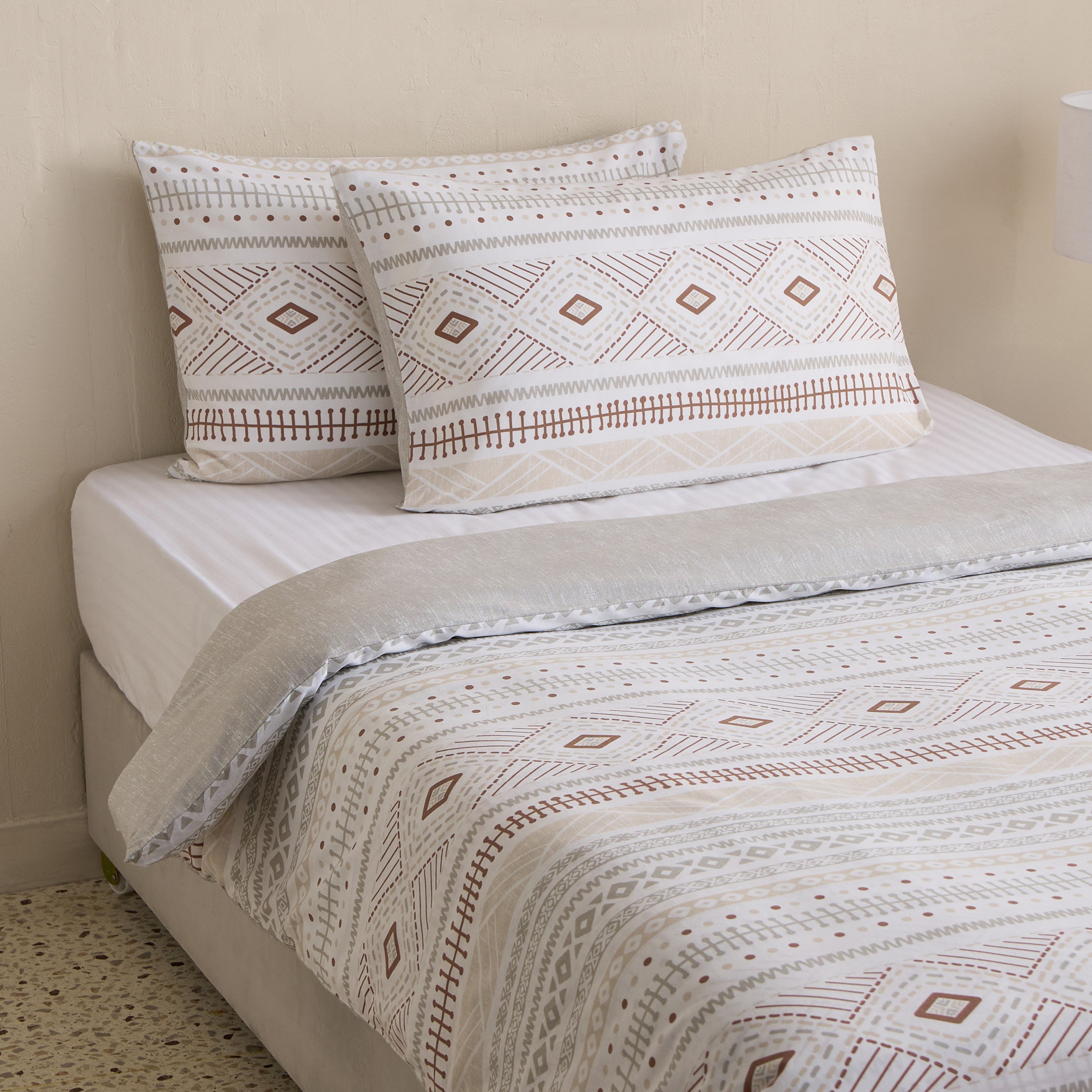 Madison Luton 3-Piece Printed Cotton Twin Duvet Cover Set - 150x220 cm-hbxhomeware-hbxbedroom-image-1