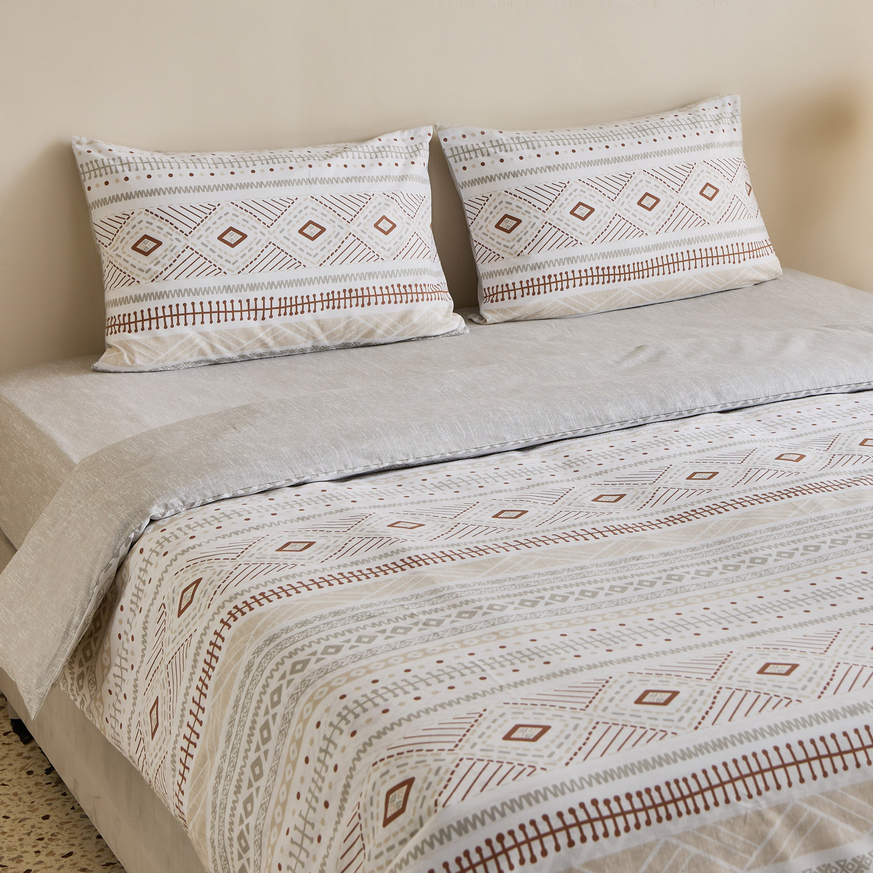 طقم غطاء لحاف سوبر كينج قطن بطبعات 3 قطع من ماديسون لوتون - 220x240 سم-hbxhomeware-hbxbedroom-image-1