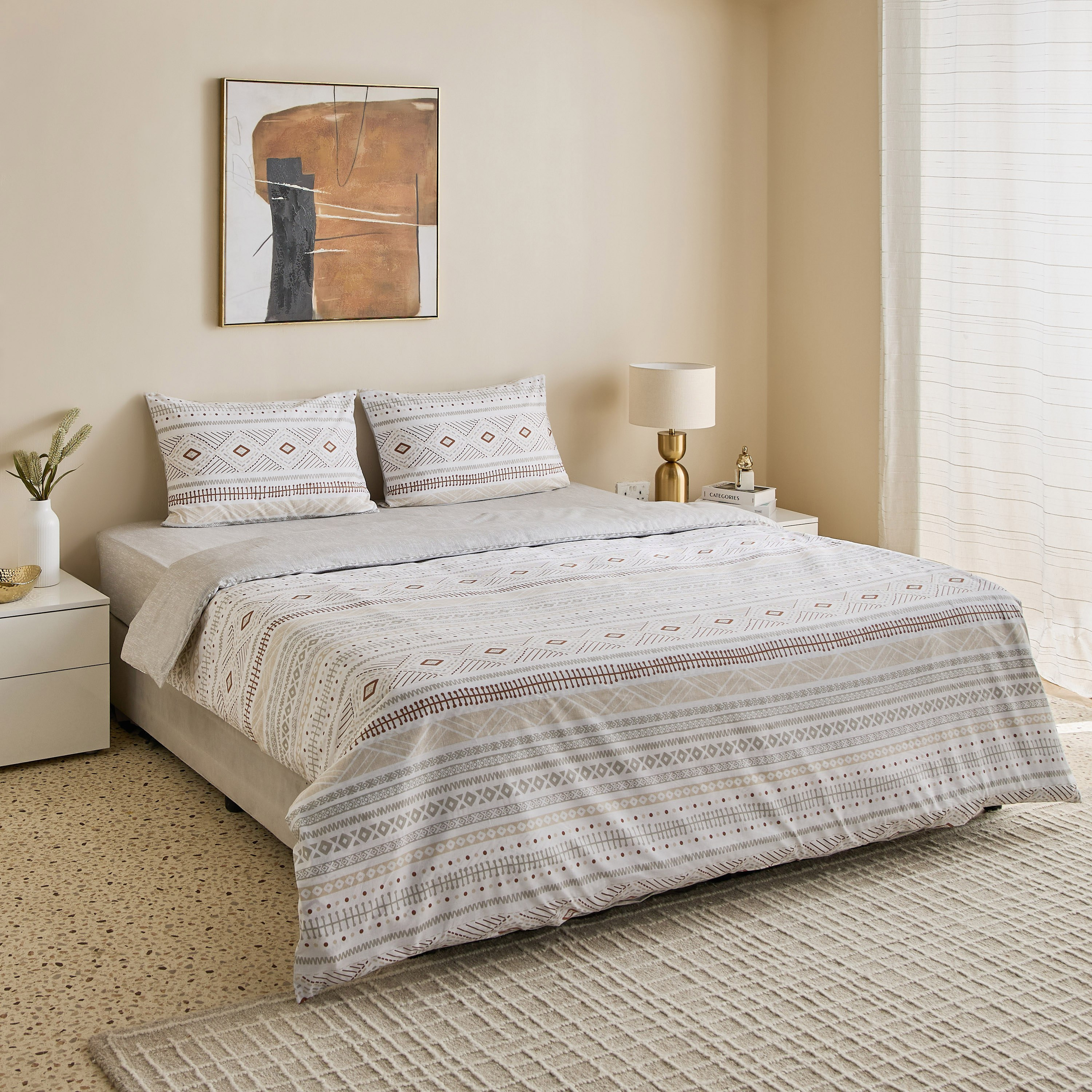 طقم غطاء لحاف سوبر كينج قطن بطبعات 3 قطع من ماديسون لوتون - 220x240 سم-hbxhomeware-hbxbedroom-image-8