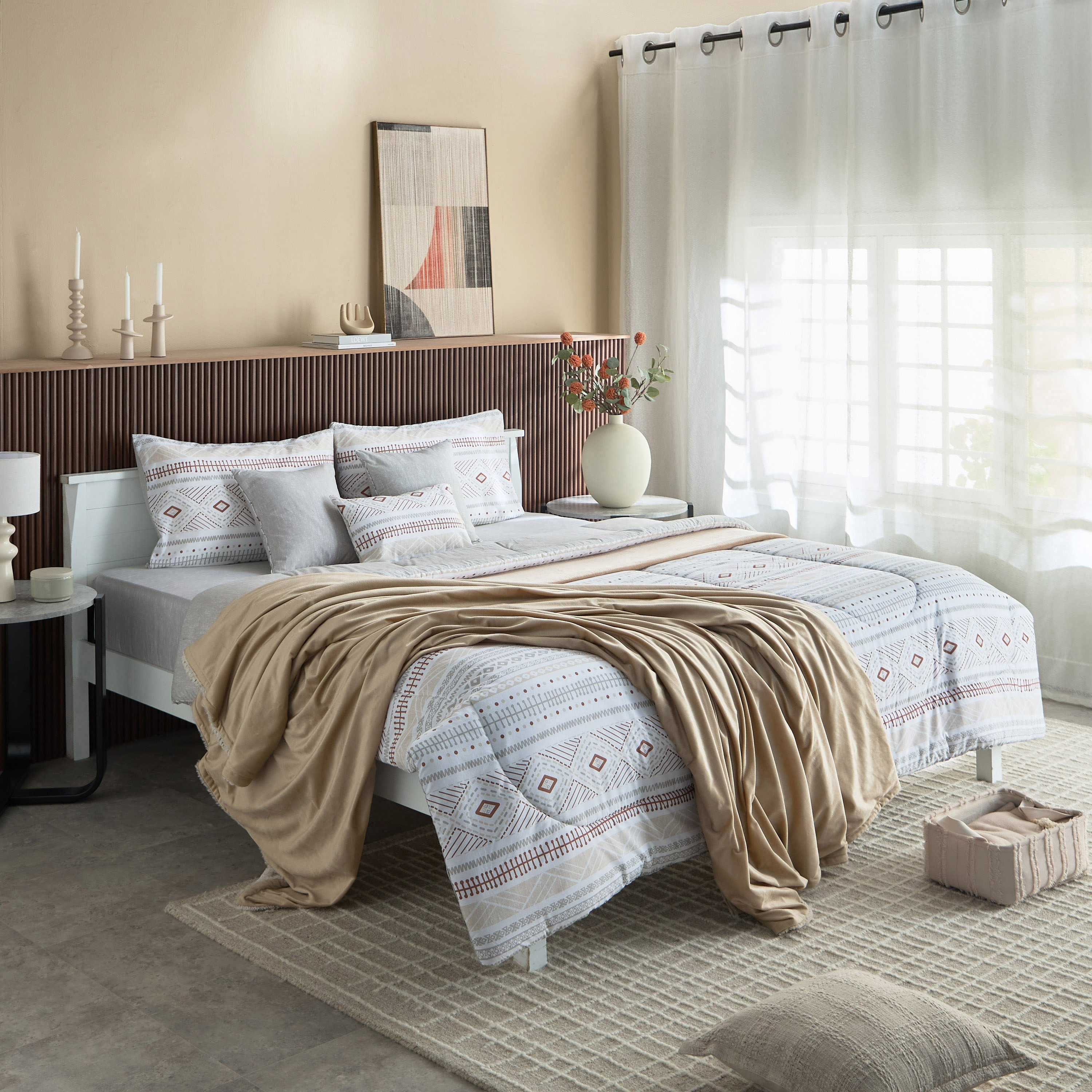 طقم لحاف كينج قطن بطبعات 7 قطع لوتون من ماديسون - 220x240 سم-hbxhomeware-hbxbedroom-image-13