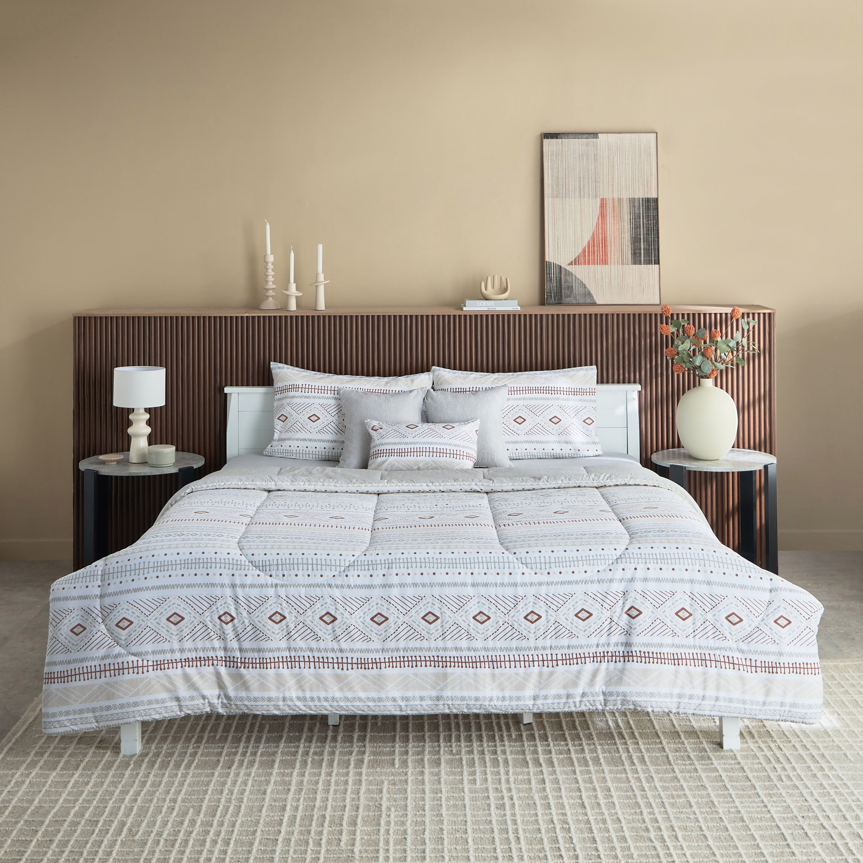 طقم لحاف كينج قطن بطبعات 7 قطع لوتون من ماديسون - 220x240 سم-hbxhomeware-hbxbedroom-image-3