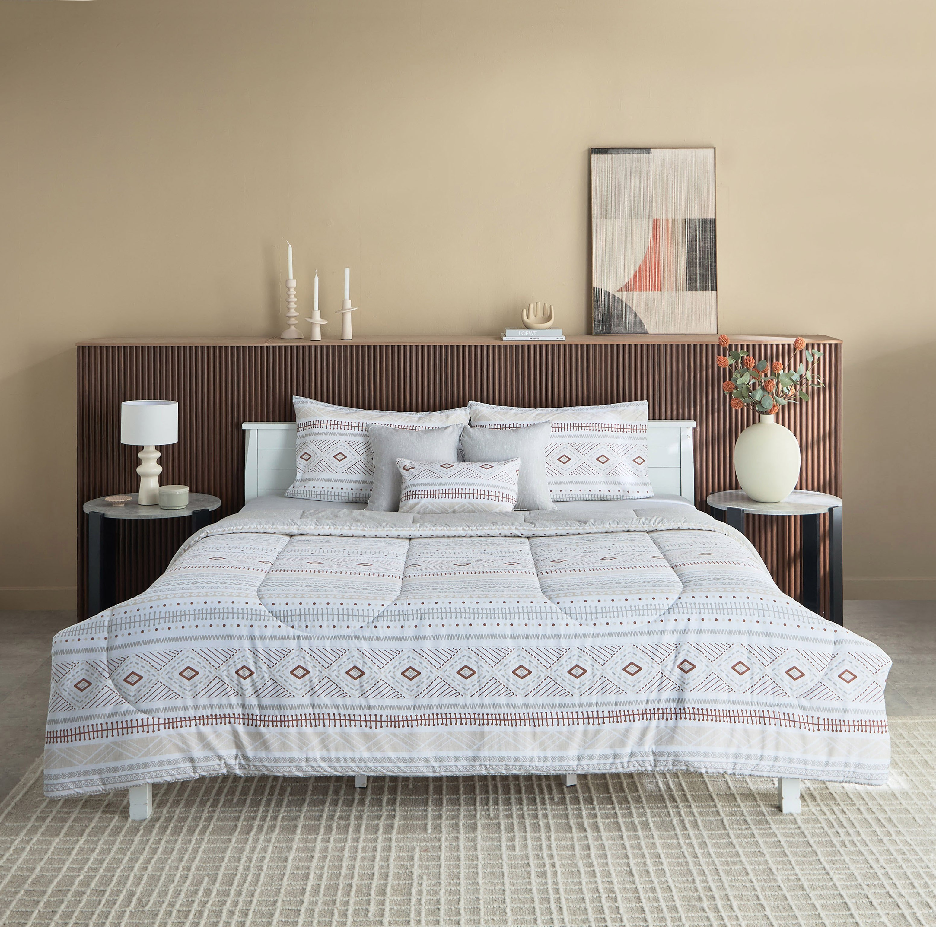 طقم لحاف سوبر كينج قطن 9 قطع بطبعات من ماديسون لوتون - 240x240 سم-hbxhomeware-hbxbedroom-image-3