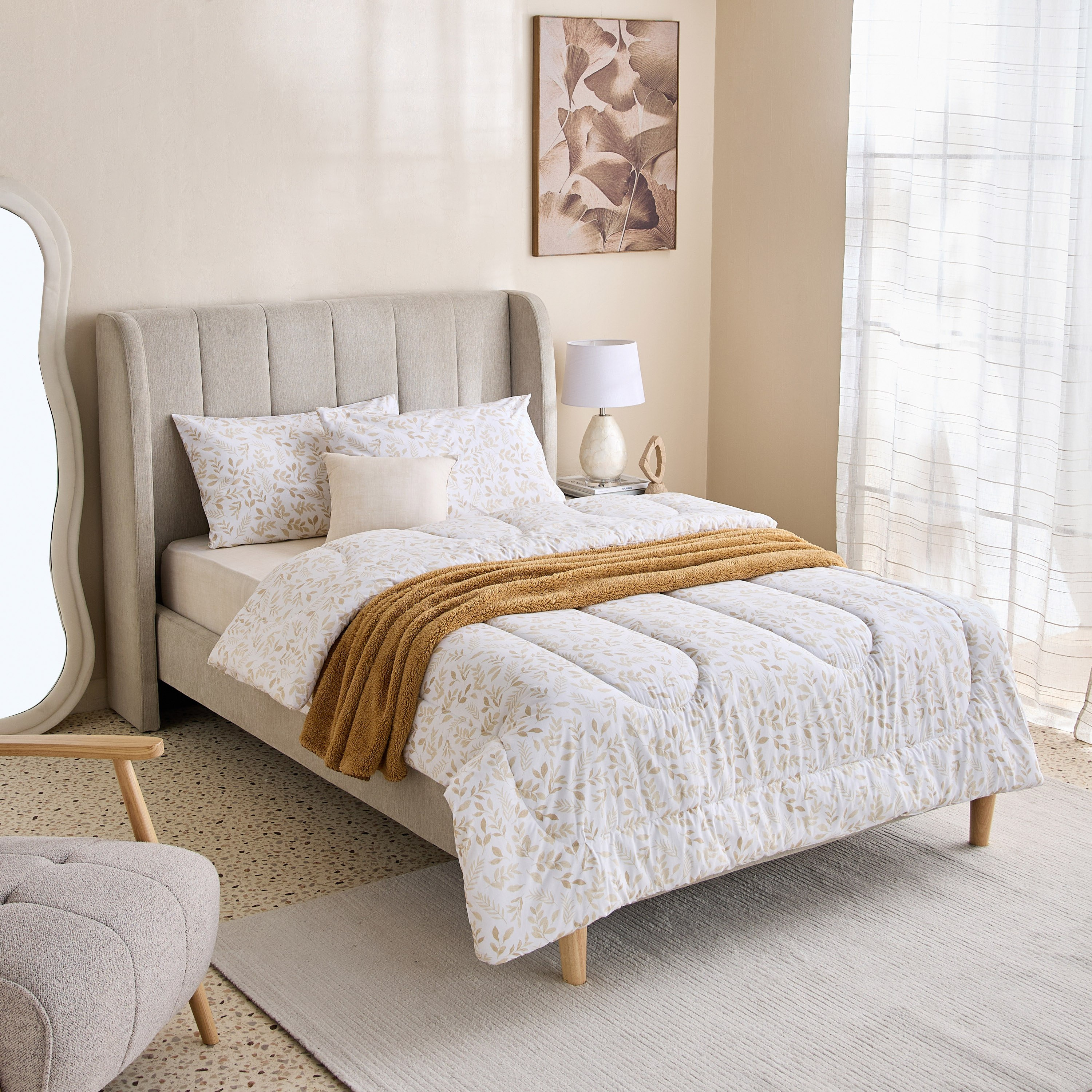 Valencia Visby 5-Piece BIAB Printed Cotton Twin Comforter Set - 160x220 cm-hbxhomeware-hbxbedroom-image-12