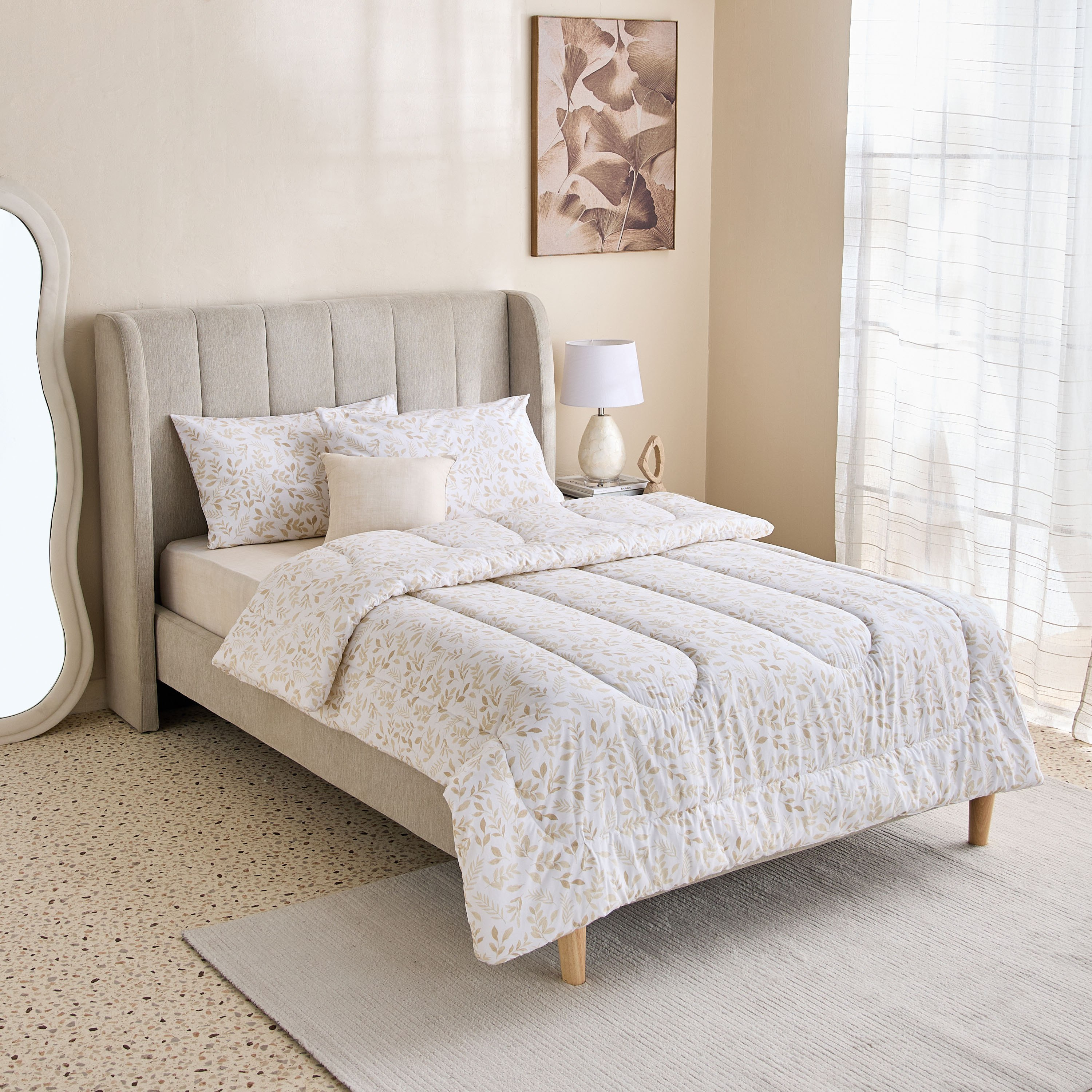 Valencia Visby 5-Piece BIAB Printed Cotton Twin Comforter Set - 160x220 cm-hbxhomeware-hbxbedroom-image-2