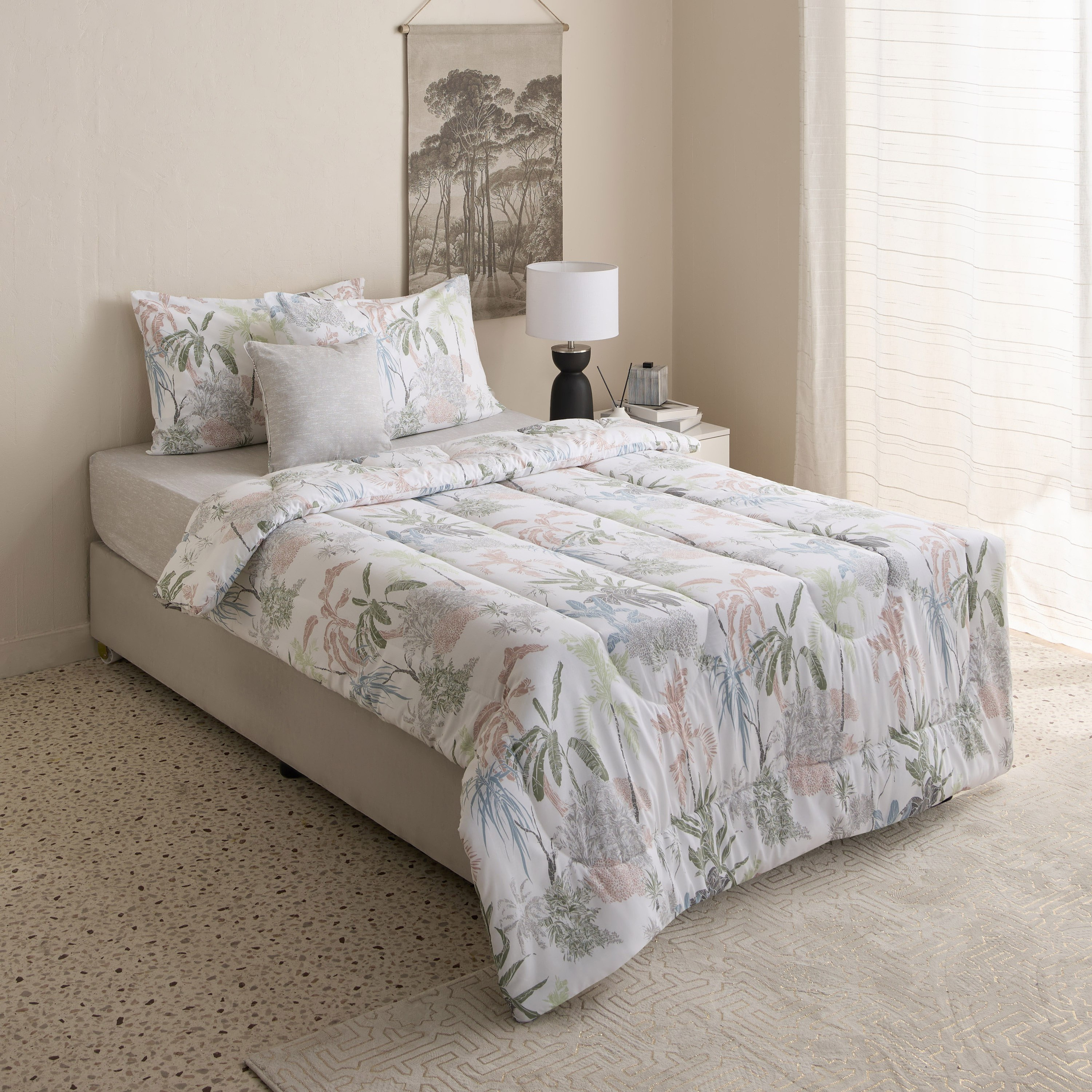 Valencia Arvika 5-Piece BIAB Printed Cotton Twin Comforter Set - 160x220 cm-hbxhomeware-hbxbedroom-image-9