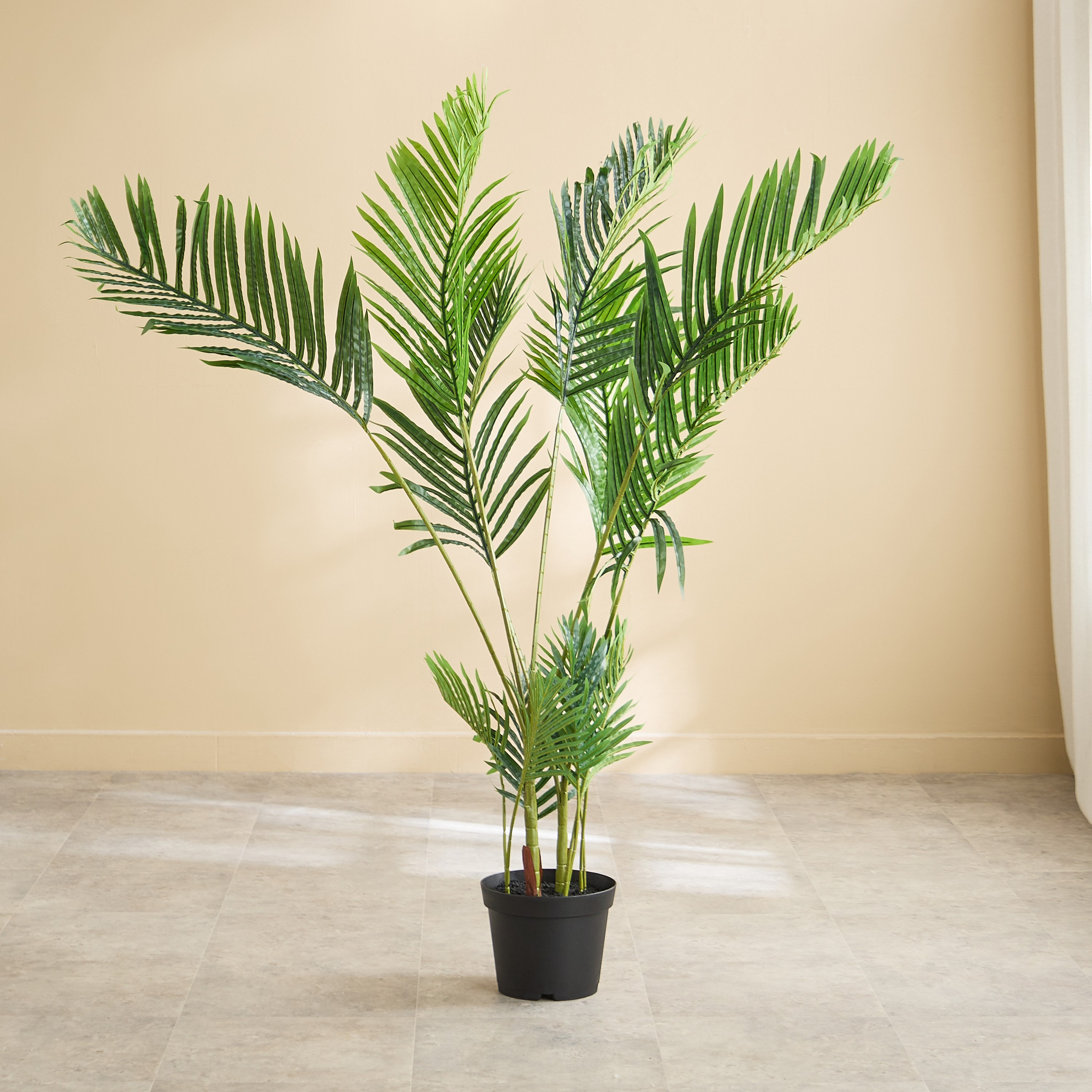 Teodora Sylvan Palm Tree with 14 Leaves - 123x113x156 - cm-hbxdecorandfurnishings-homeaccessories-artificialflowersandplants-image-1