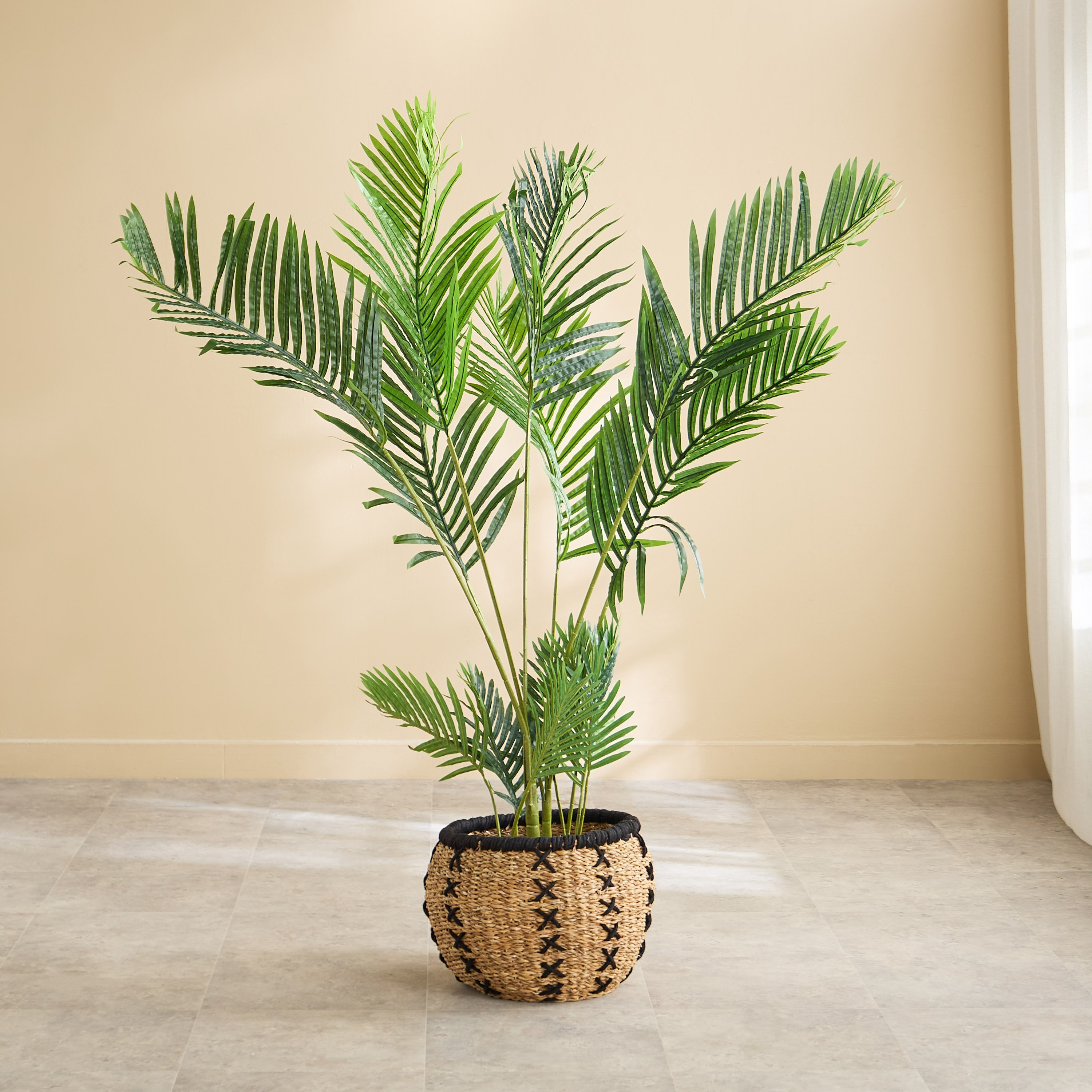 Teodora Sylvan Palm Tree with 14 Leaves - 123x113x156 - cm-hbxdecorandfurnishings-homeaccessories-artificialflowersandplants-image-2