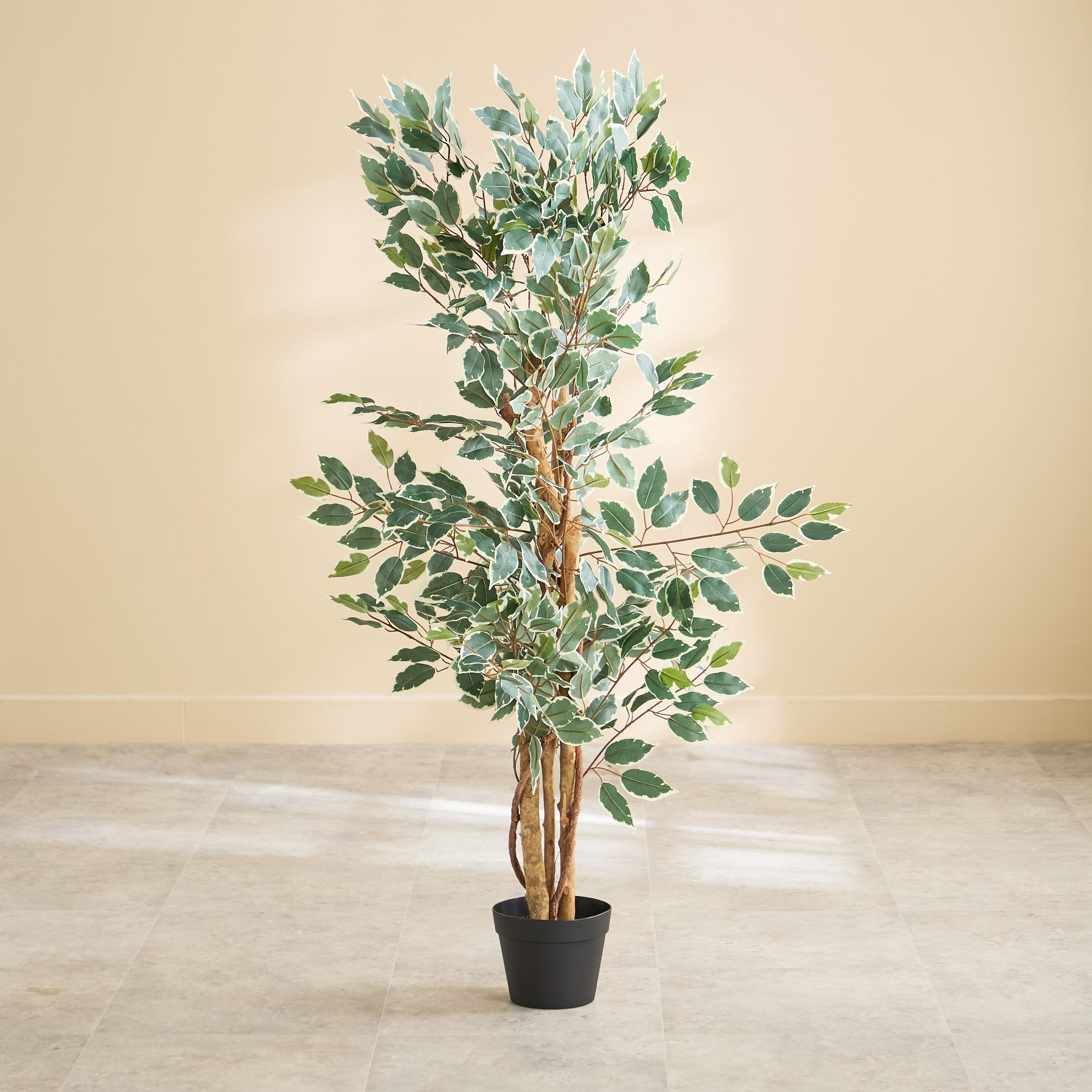 شجرة فيكس صناعية بـ152 ورقة من تيدورا سيلفان - 65×55×127 سم-hbxdecorandfurnishings-homeaccessories-artificialflowersandplants-image-1