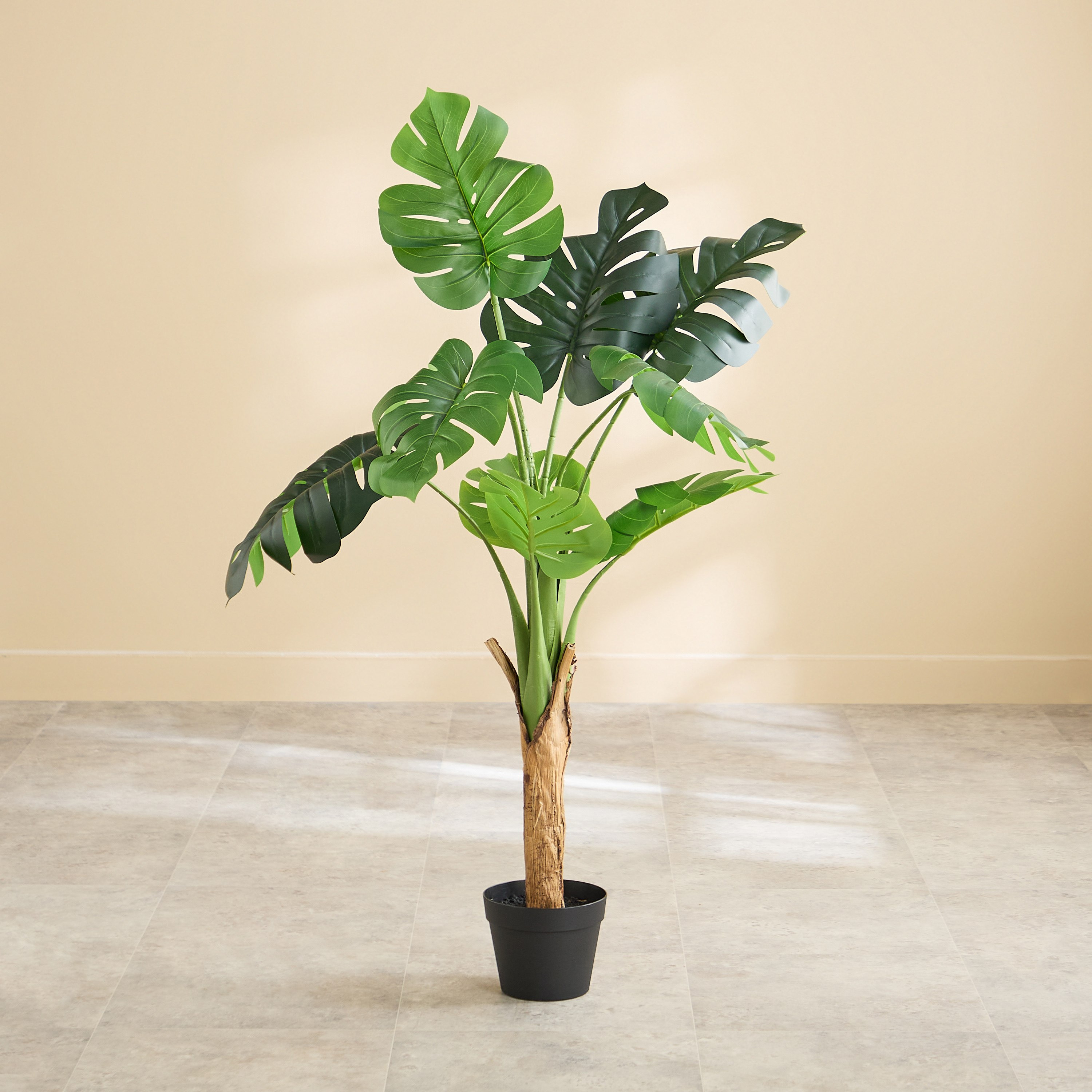 شجرة مونستيرا صناعية بـ9 أوراق من تيدورا سيلفان - 80×80×115 سم-hbxdecorandfurnishings-homeaccessories-artificialflowersandplants-image-1