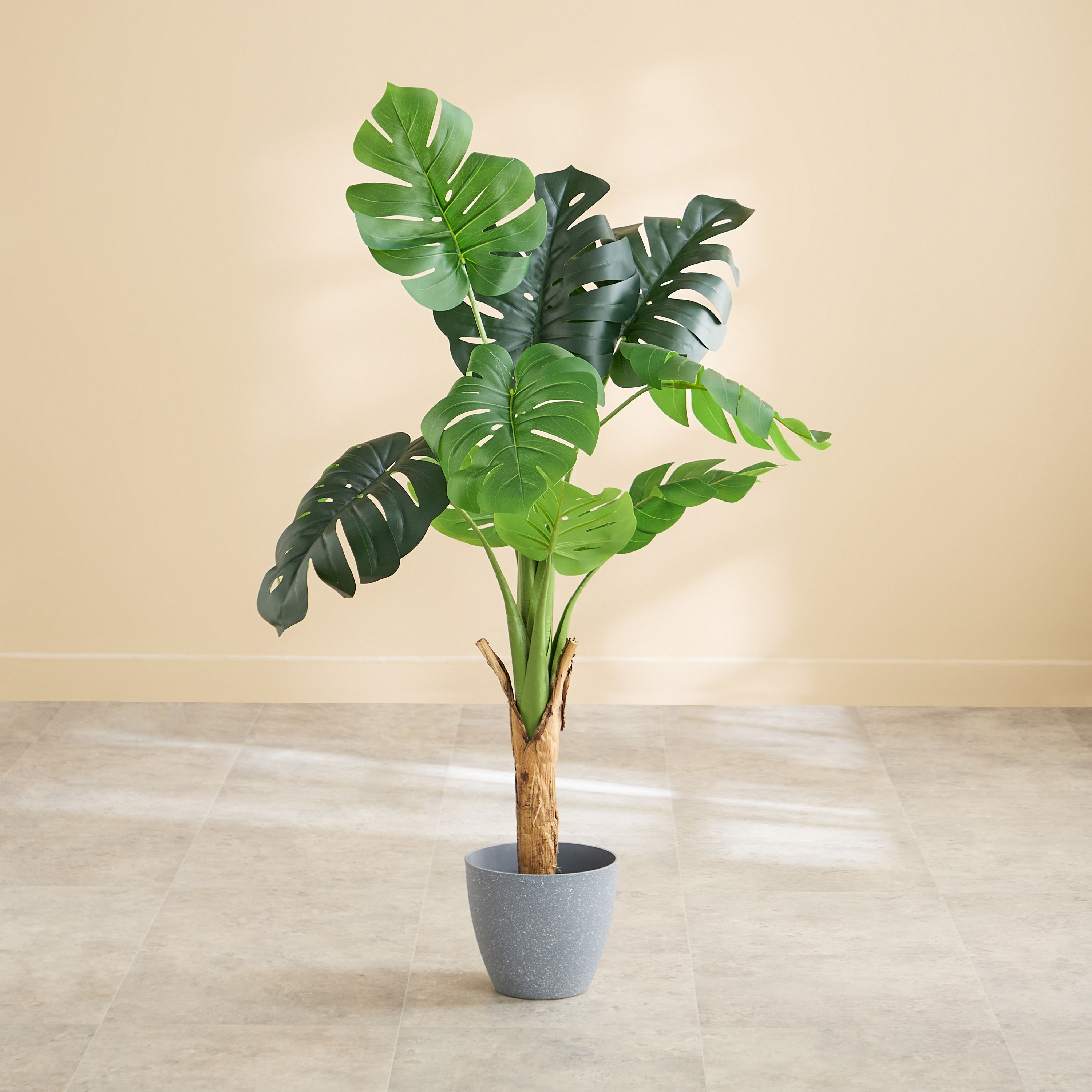 شجرة مونستيرا صناعية بـ9 أوراق من تيدورا سيلفان - 80×80×115 سم-hbxdecorandfurnishings-homeaccessories-artificialflowersandplants-image-2