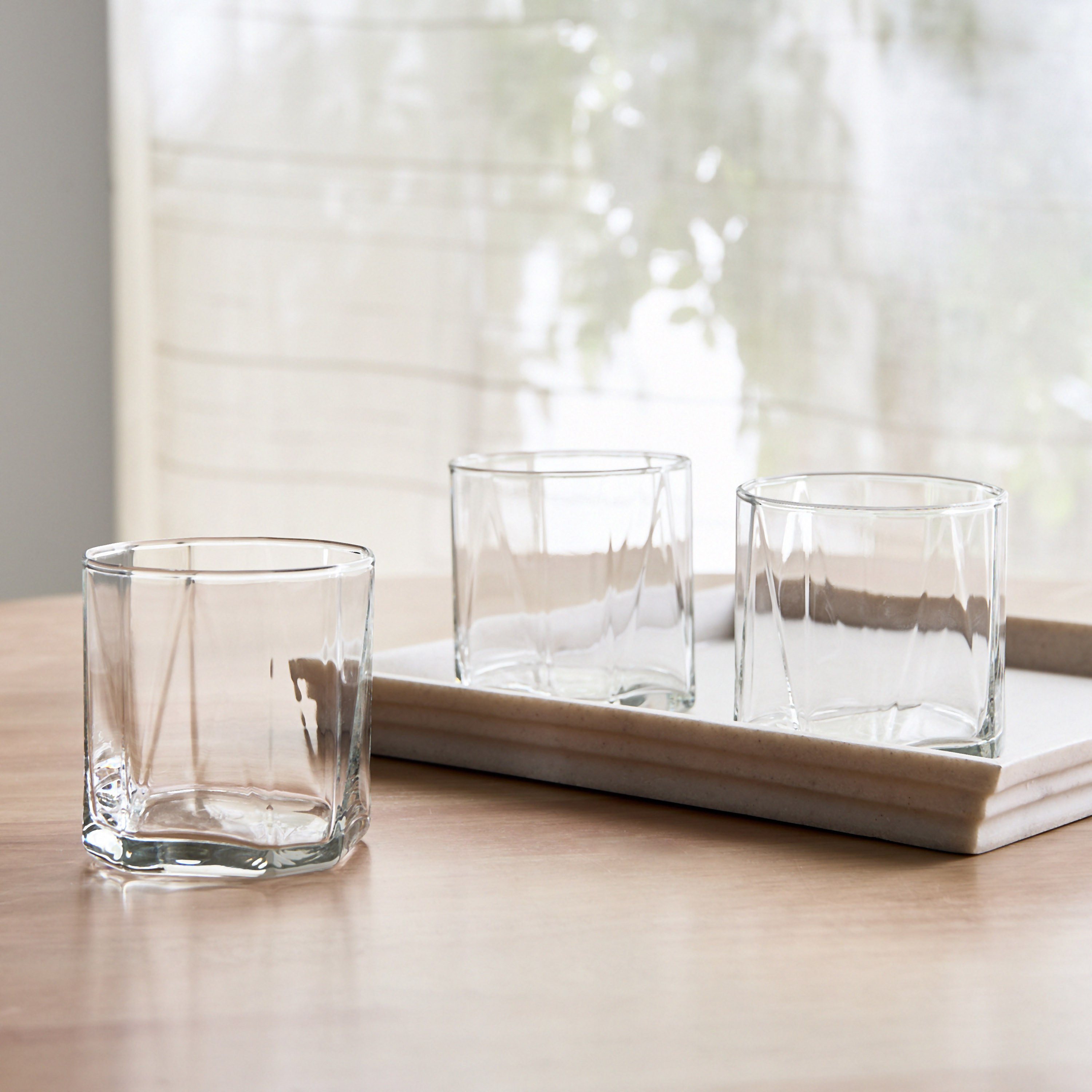 Ocean Pyramid Rock 3-Piece Glassware Set - 330 ml-hbxhomeware-hbxkitchen-image-1