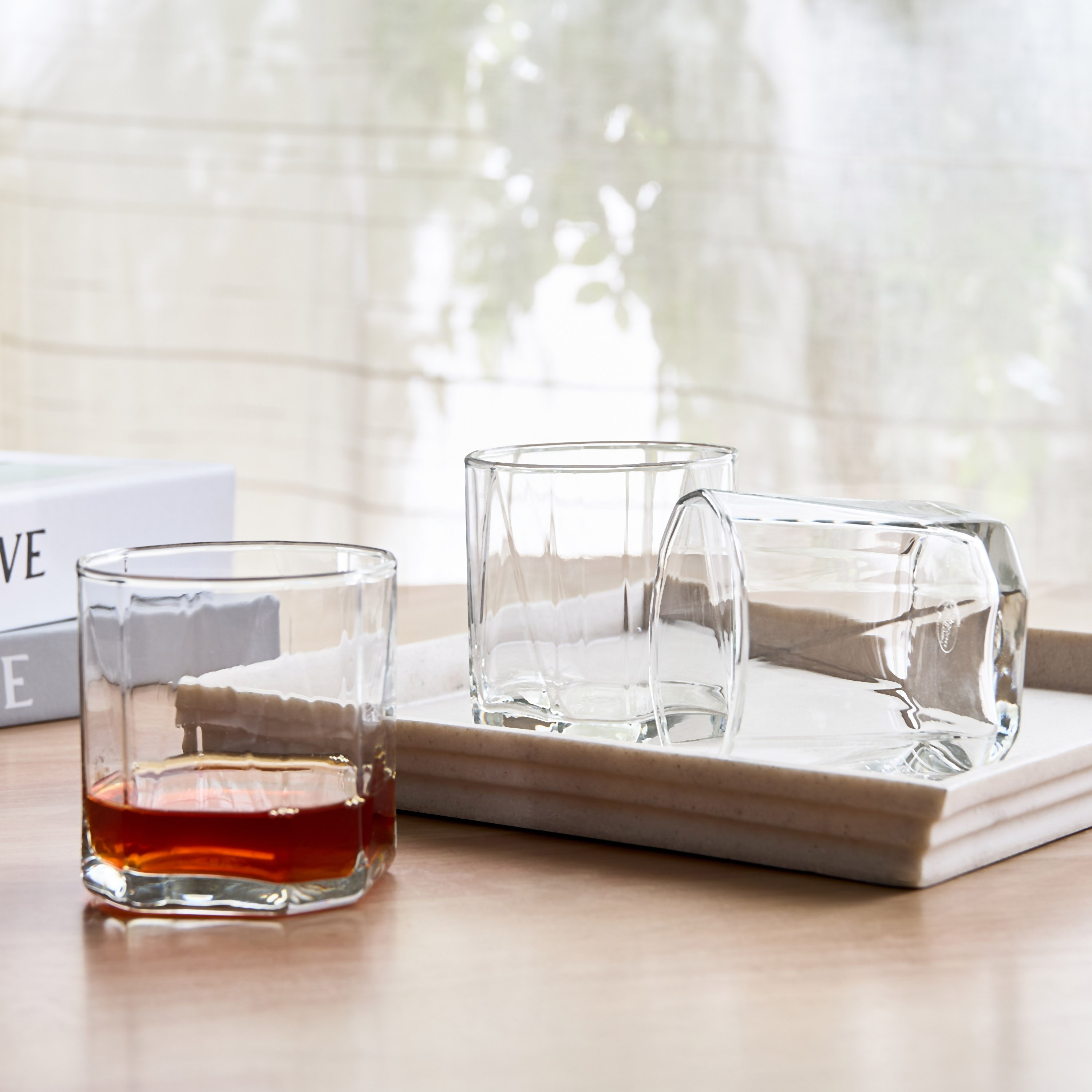 Ocean Pyramid Rock 3-Piece Glassware Set - 330 ml-hbxhomeware-hbxkitchen-image-4