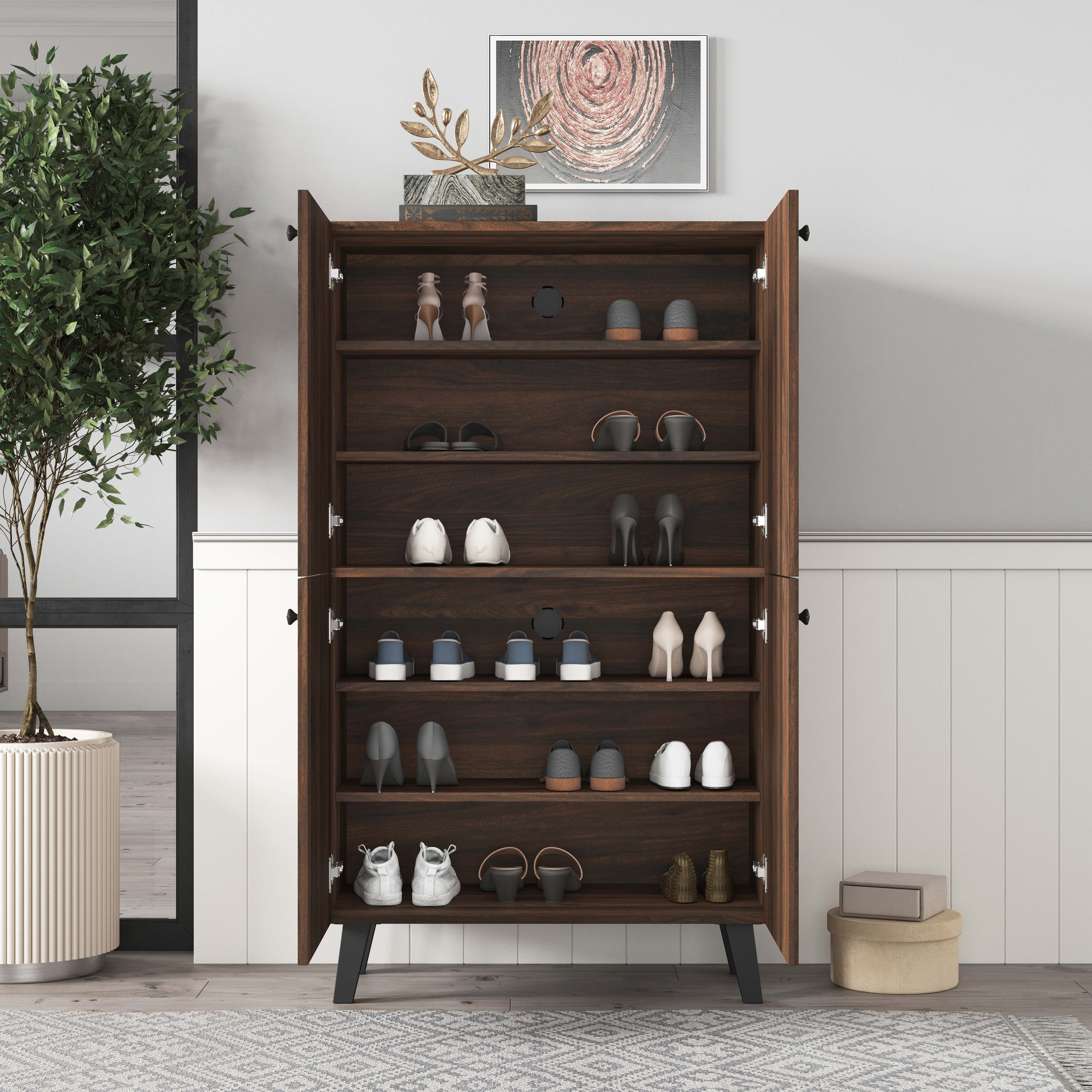 Kairo 18-Pair Tall Shoe Cabinet with 4 Doors-hbxbedroom-shoecabinetsandracks-image-2