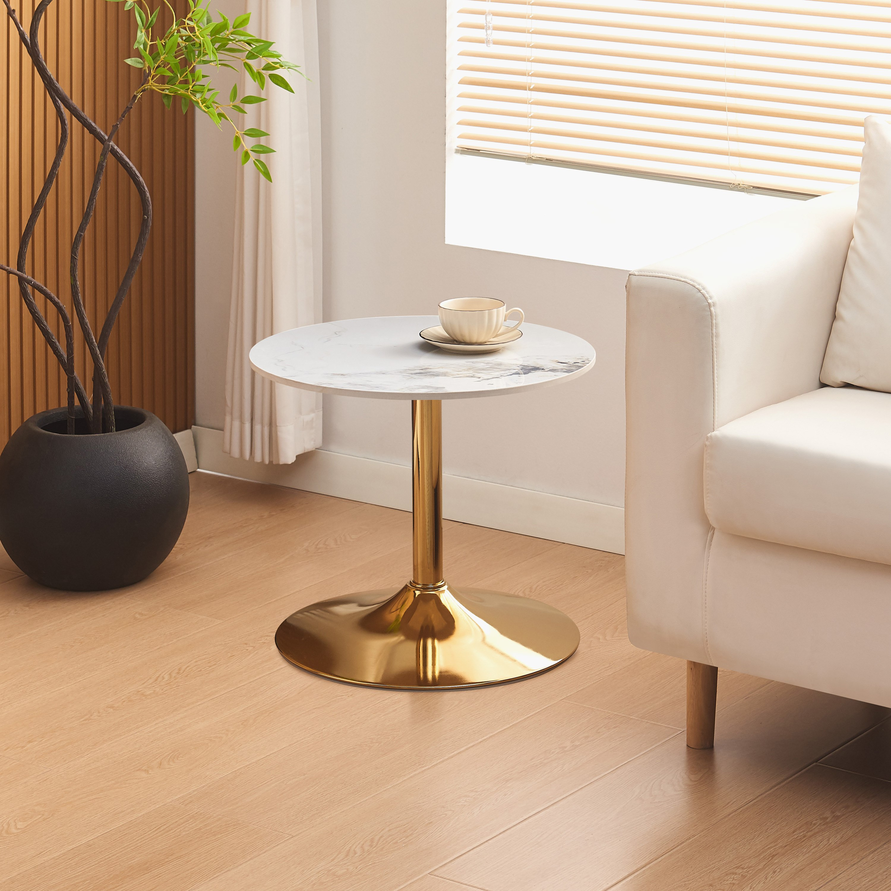 طاولة جانبية مستديرة من الحجر الملبد من إلفيس-hbxfurniture-livingroom-endtables-image-1