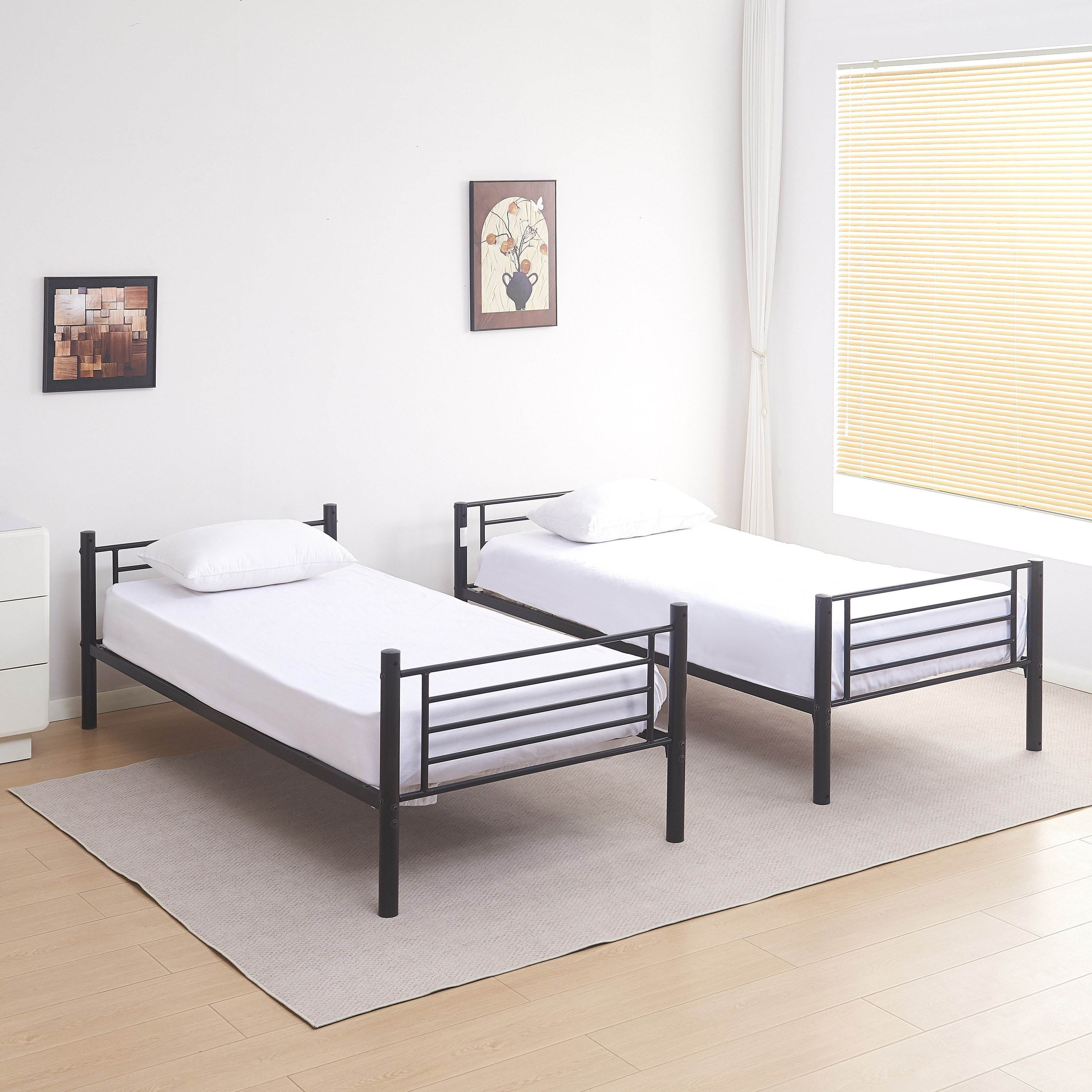 Vanilla Convertible Single Bunk Bed - 90x200 cm-hbxkidsandyouth-bedsandbedsets-bunkbeds-single-image-5
