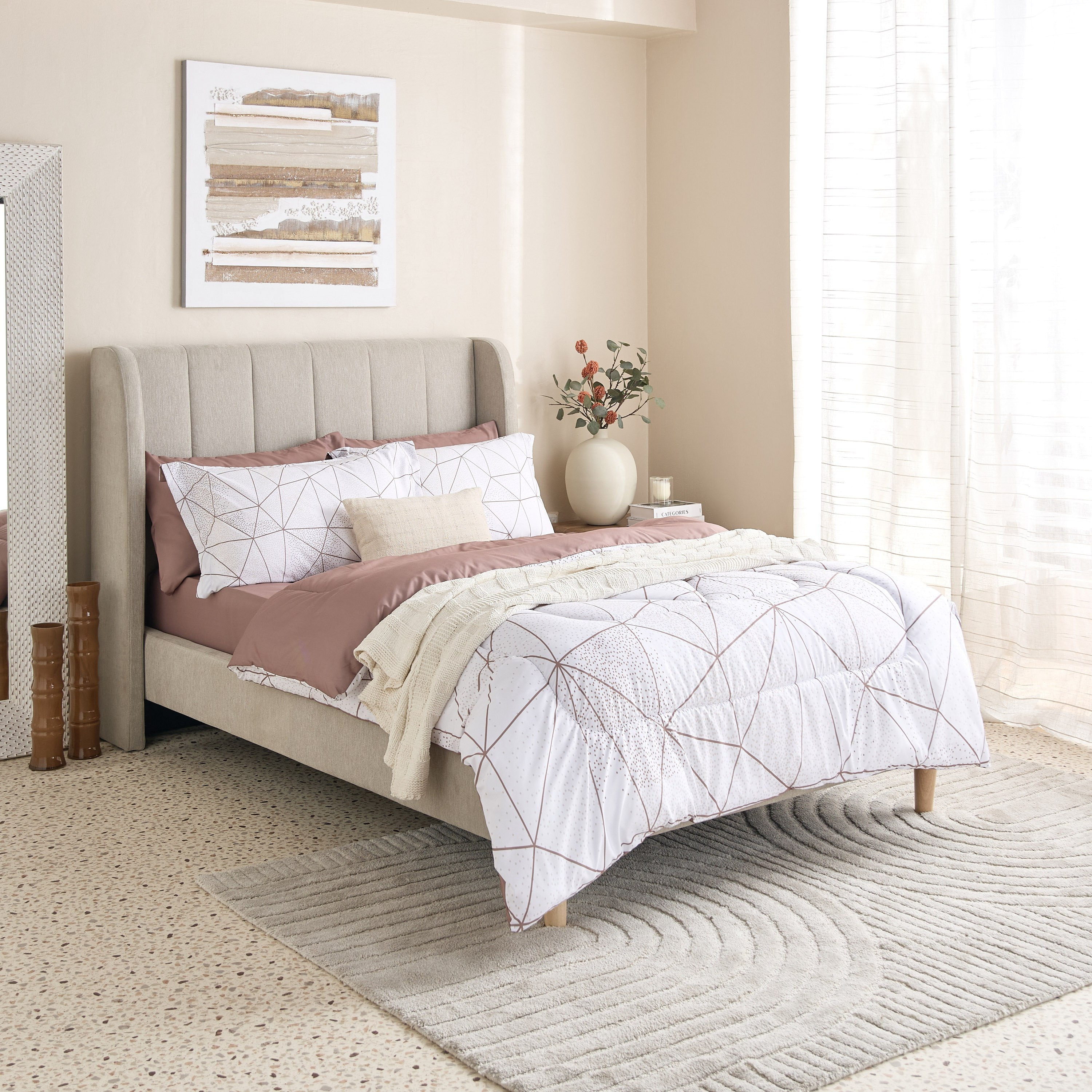 طقم لحاف توين من الألياف الدقيقة بطبعات 6 قطع دوتري من هامبتون - 160x240 سم-hbxhomeware-hbxbedroom-image-11