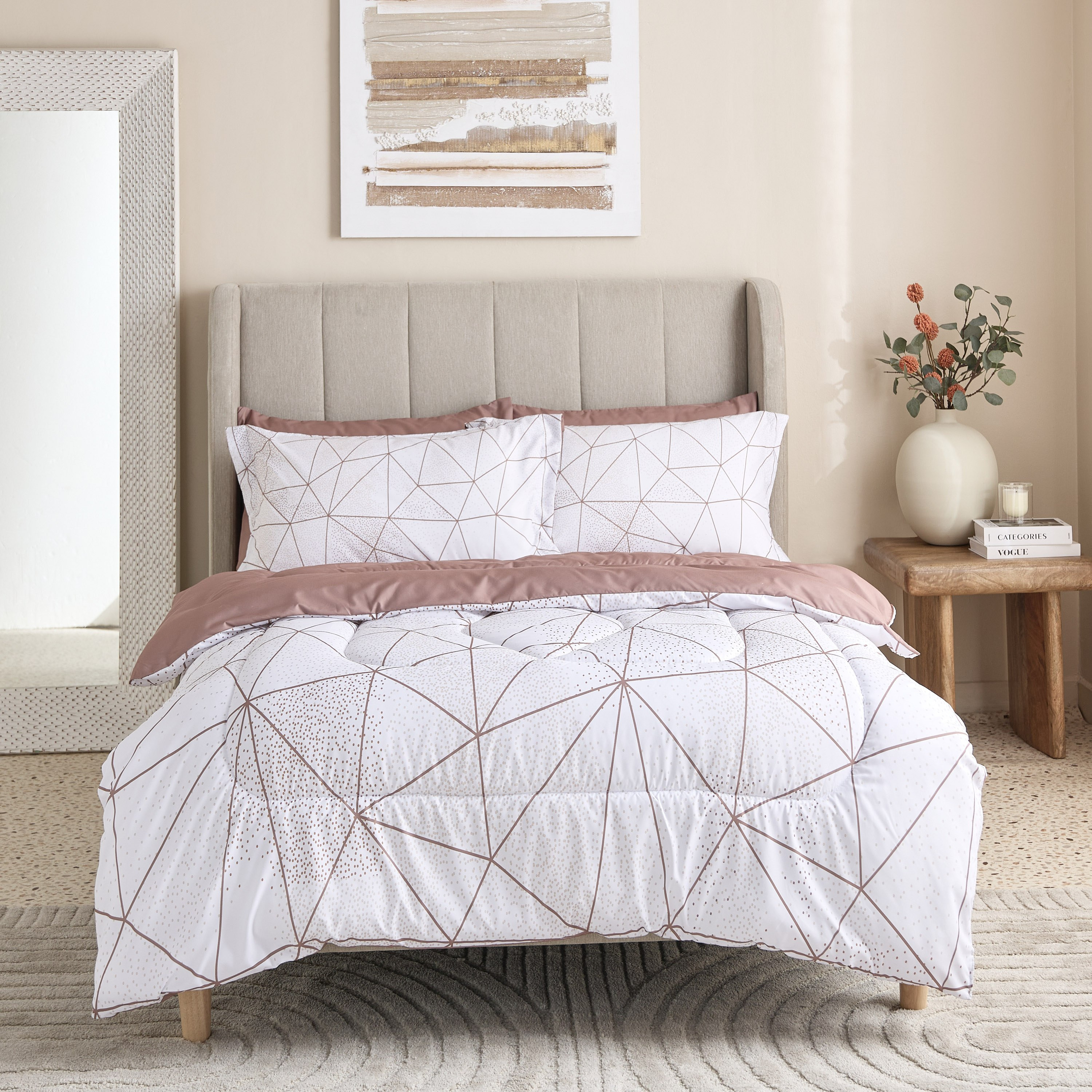 طقم لحاف توين من الألياف الدقيقة بطبعات 6 قطع دوتري من هامبتون - 160x240 سم-hbxhomeware-hbxbedroom-image-3