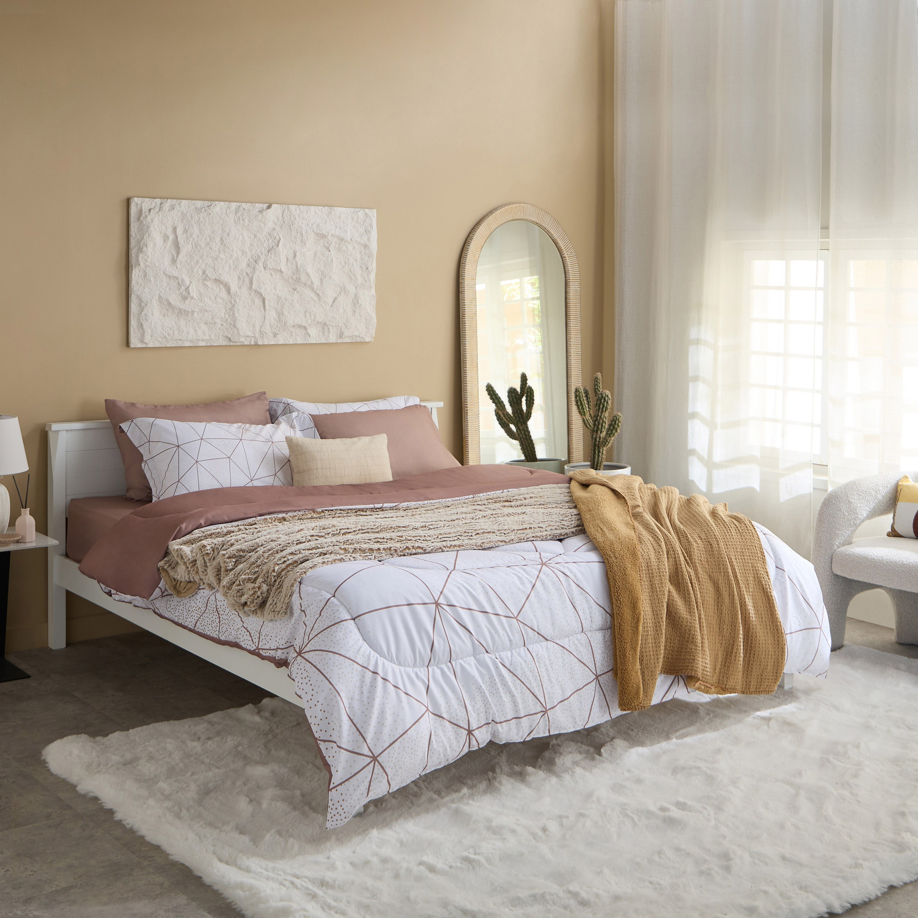 طقم لحاف كينج من الألياف الدقيقة بطبعات 6 قطع دوتري من هامبتون - 220x240 سم-hbxhomeware-hbxbedroom-image-9