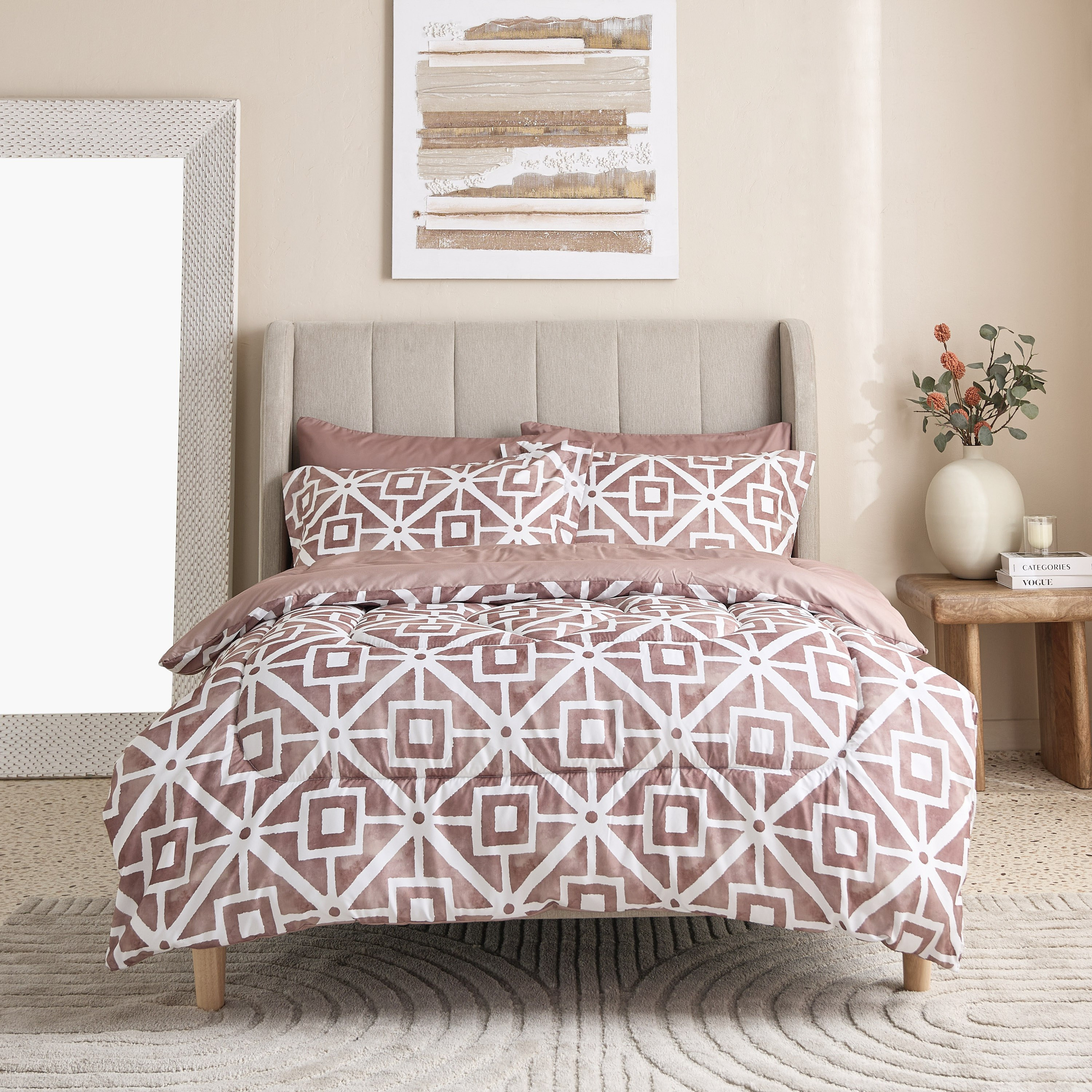 طقم لحاف توين من الألياف الدقيقة بطبعات من 6 قطع من هامبتون جيوفلو - 160x220 سم-hbxhomeware-hbxbedroom-image-3