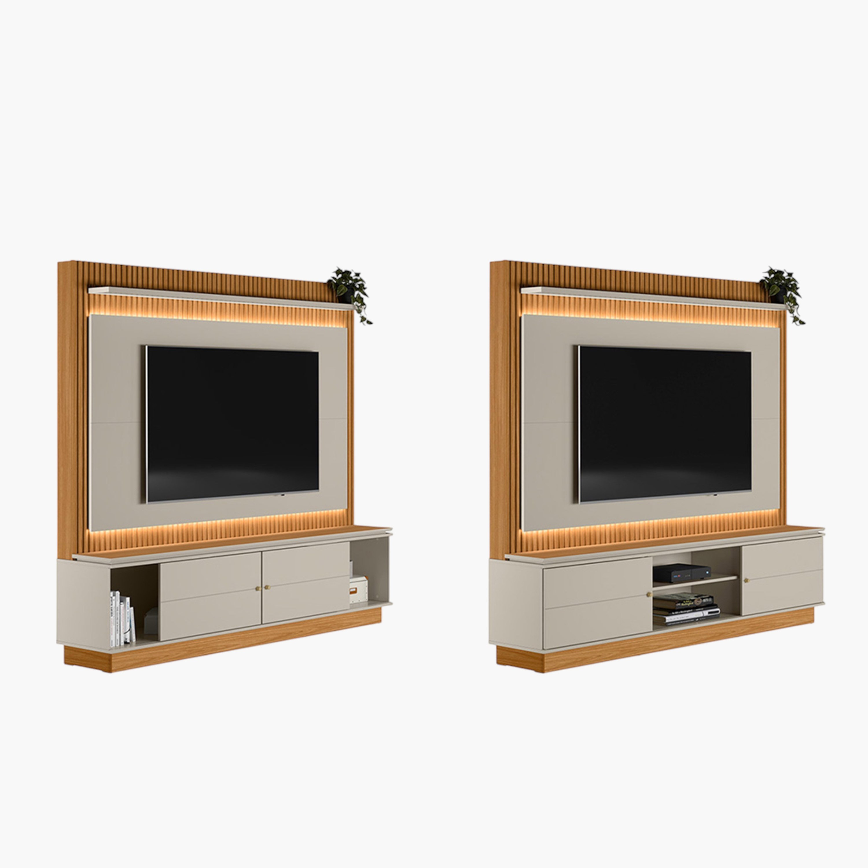 Maximus Wall Unit Upto 75 inches with LED Light-hbxlivingroom-mediaunitsandstorage-wallunits-image-12