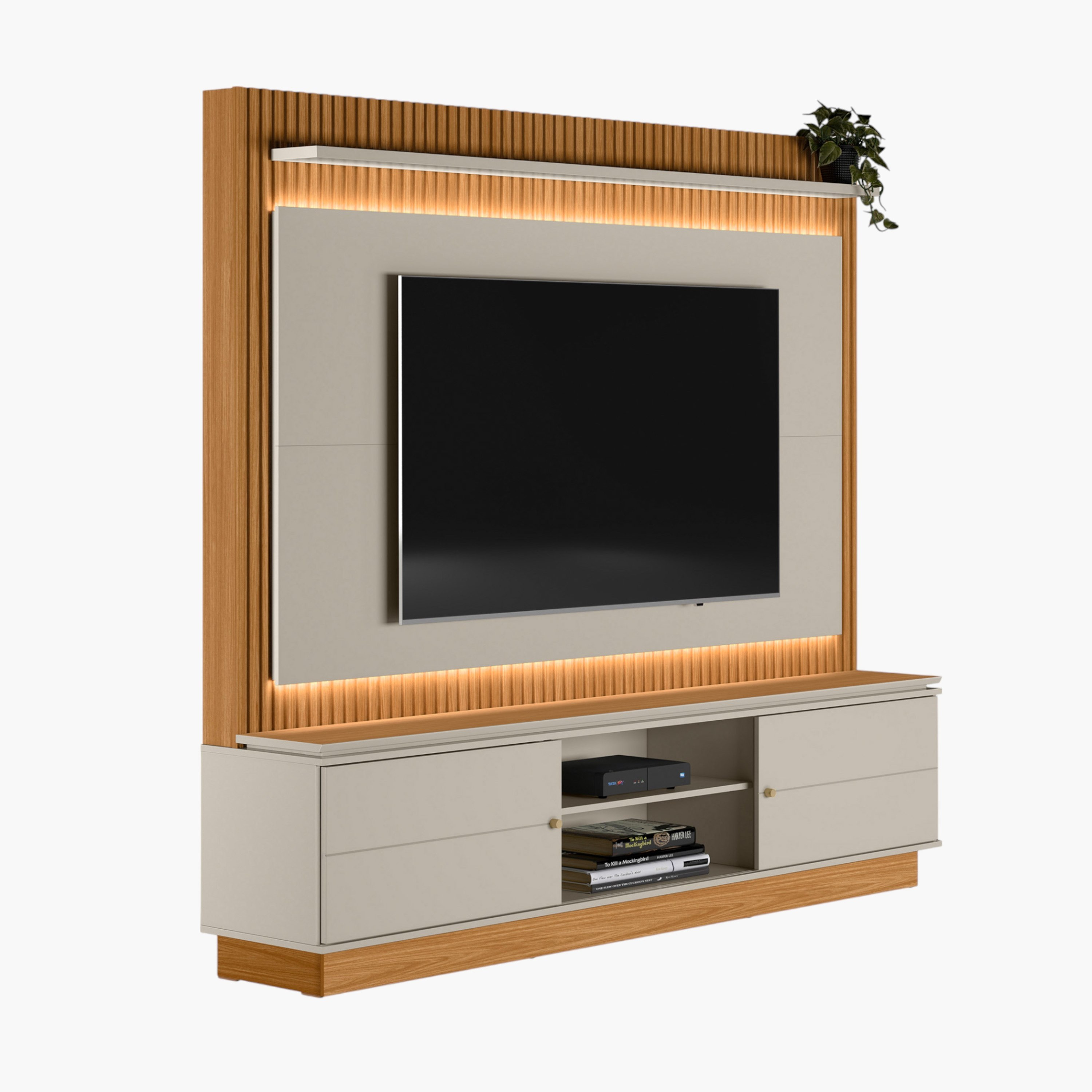 Maximus Wall Unit Upto 75 inches with LED Light-hbxlivingroom-mediaunitsandstorage-wallunits-image-18