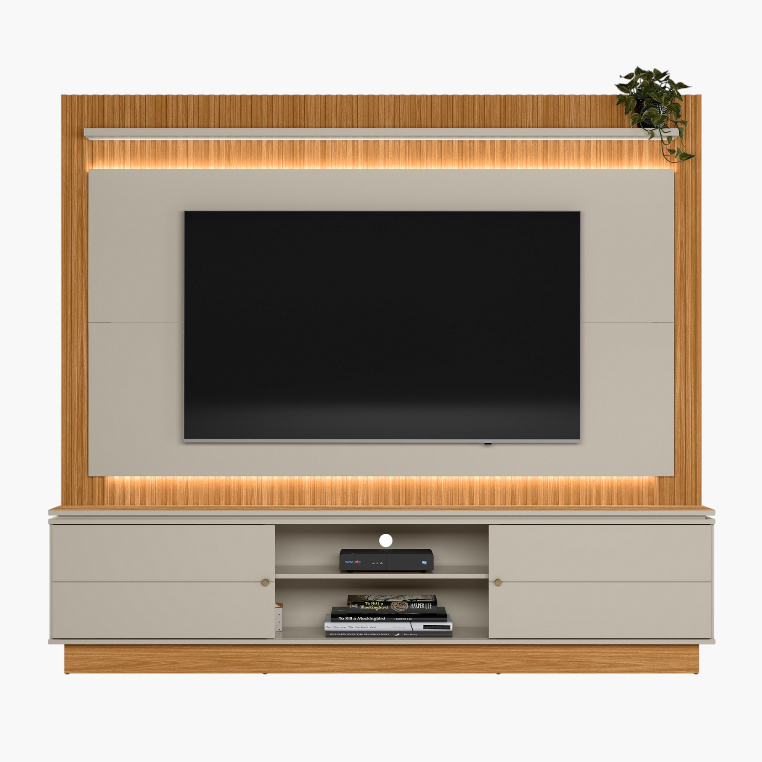 Maximus Wall Unit Upto 75 inches with LED Light-hbxlivingroom-mediaunitsandstorage-wallunits-image-19
