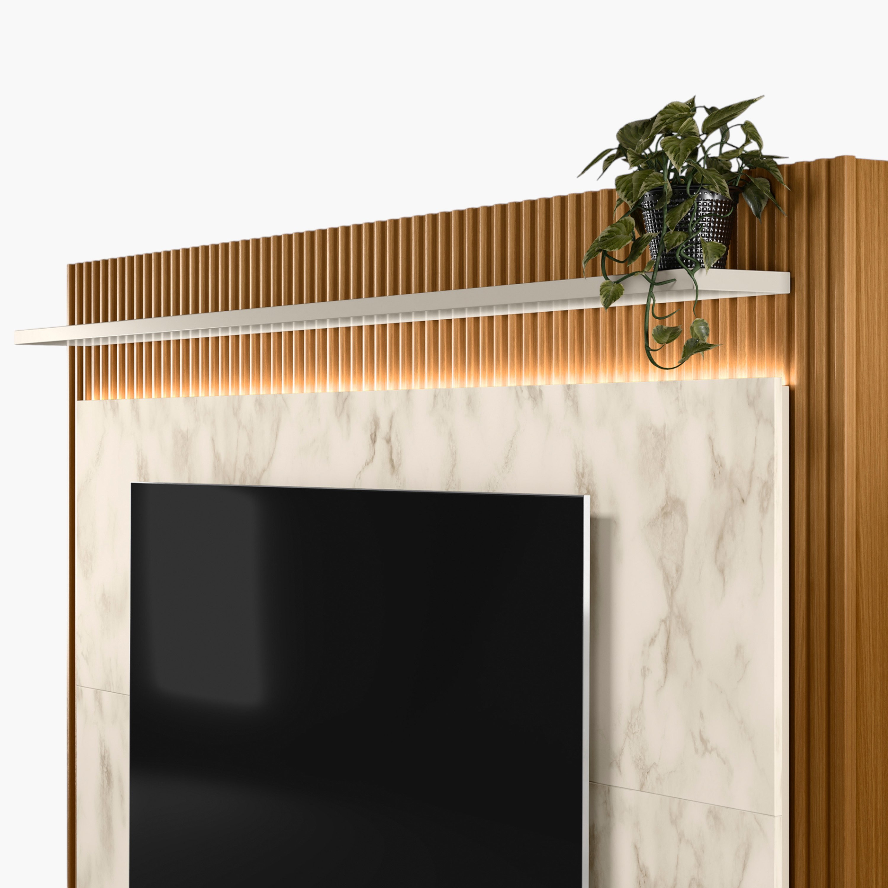 Maximus Wall Unit Upto 75 inches with LED Light-hbxlivingroom-mediaunitsandstorage-wallunits-image-6