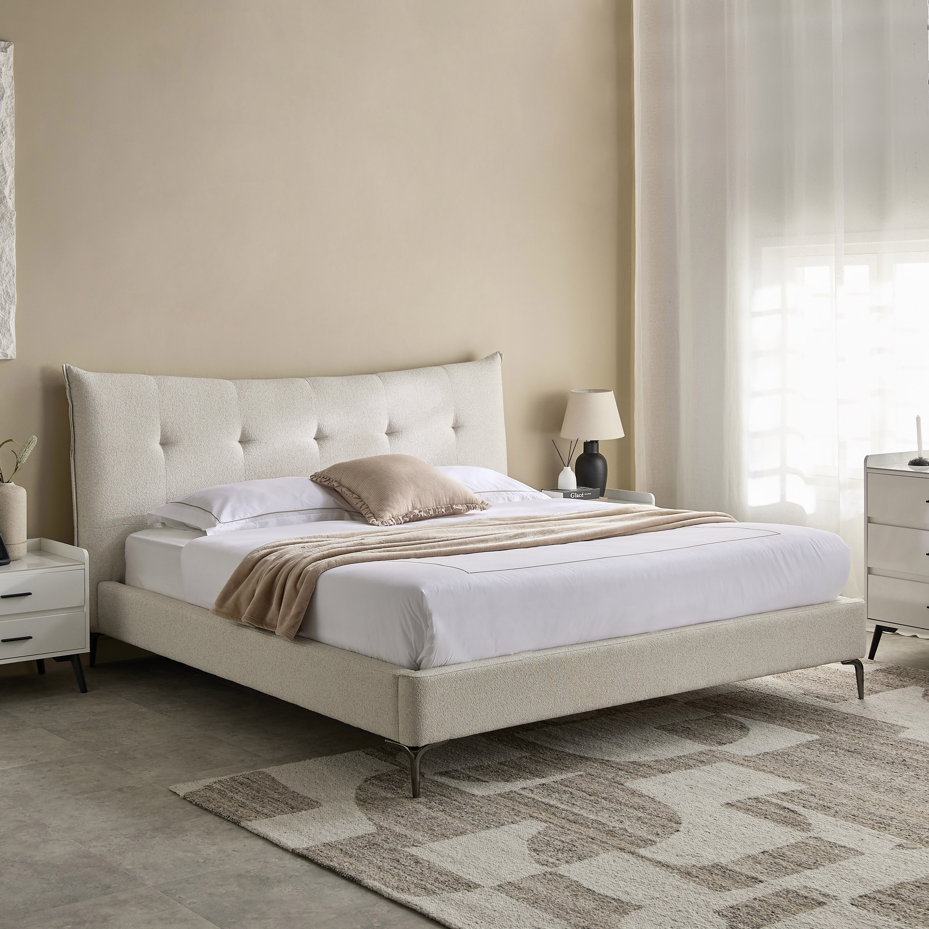 سرير كوين منجّد ميدلاند نكست من مارويل - 160×200 سم-hbxbedroom-bedsandbedsets-beds-queen-image-1