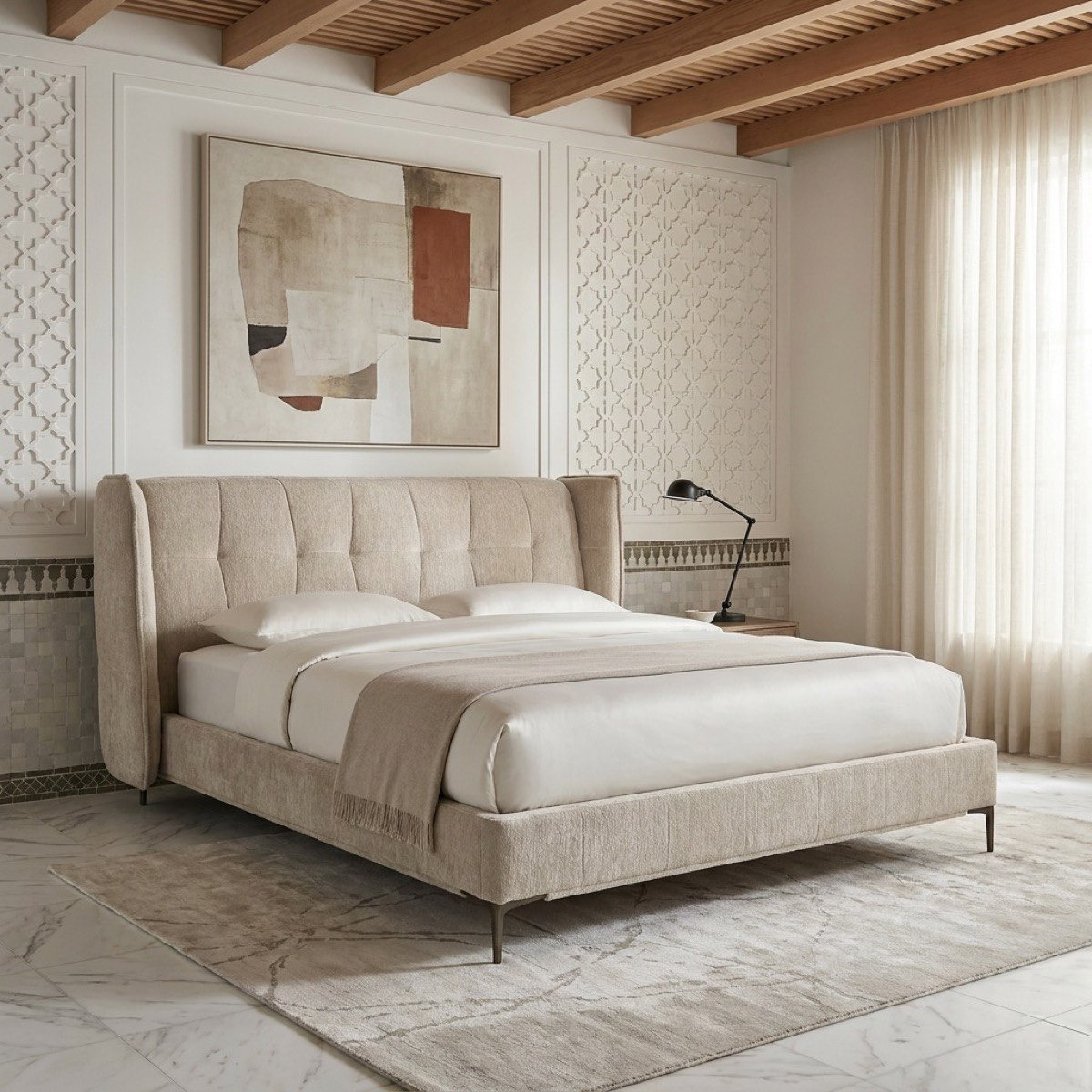 Marwell Mensa Nxt Upholstered King Bed - 180x200 cm-PROMO_HB_UAE_HBX10_250526-image-1