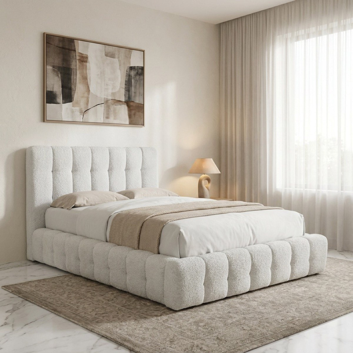 Island Stonia Upholstered Twin Bed - 120x200 cm-hbxbedroom-bedsandbedsets-upholsteredbeds-twin-image-1