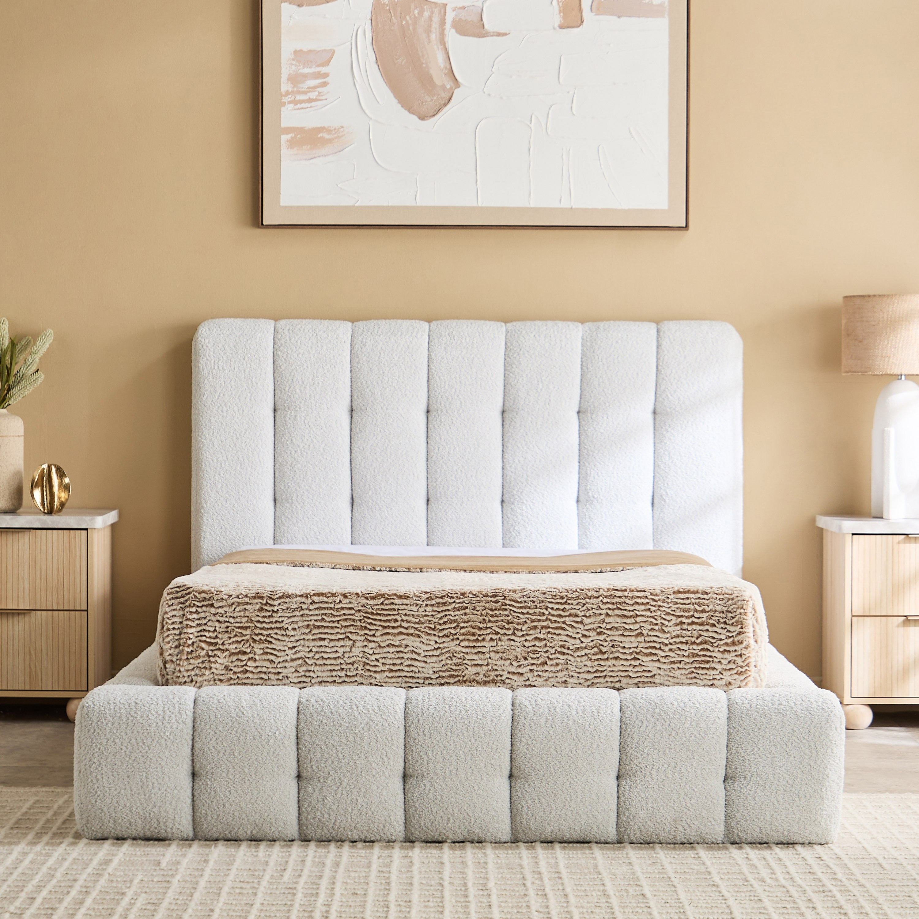 Island Stonia Upholstered Twin Bed - 120x200 cm-hbxbedroom-bedsandbedsets-upholsteredbeds-twin-image-2