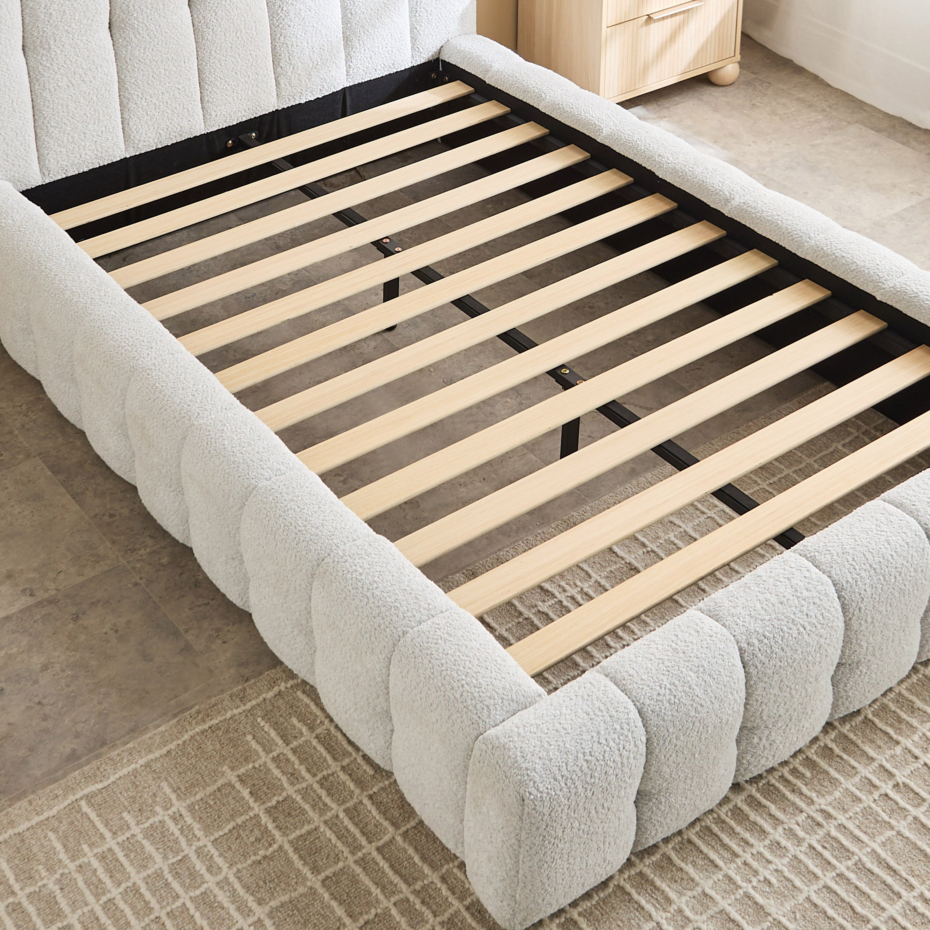 Island Stonia Upholstered Twin Bed - 120x200 cm-hbxbedroom-bedsandbedsets-upholsteredbeds-twin-image-5