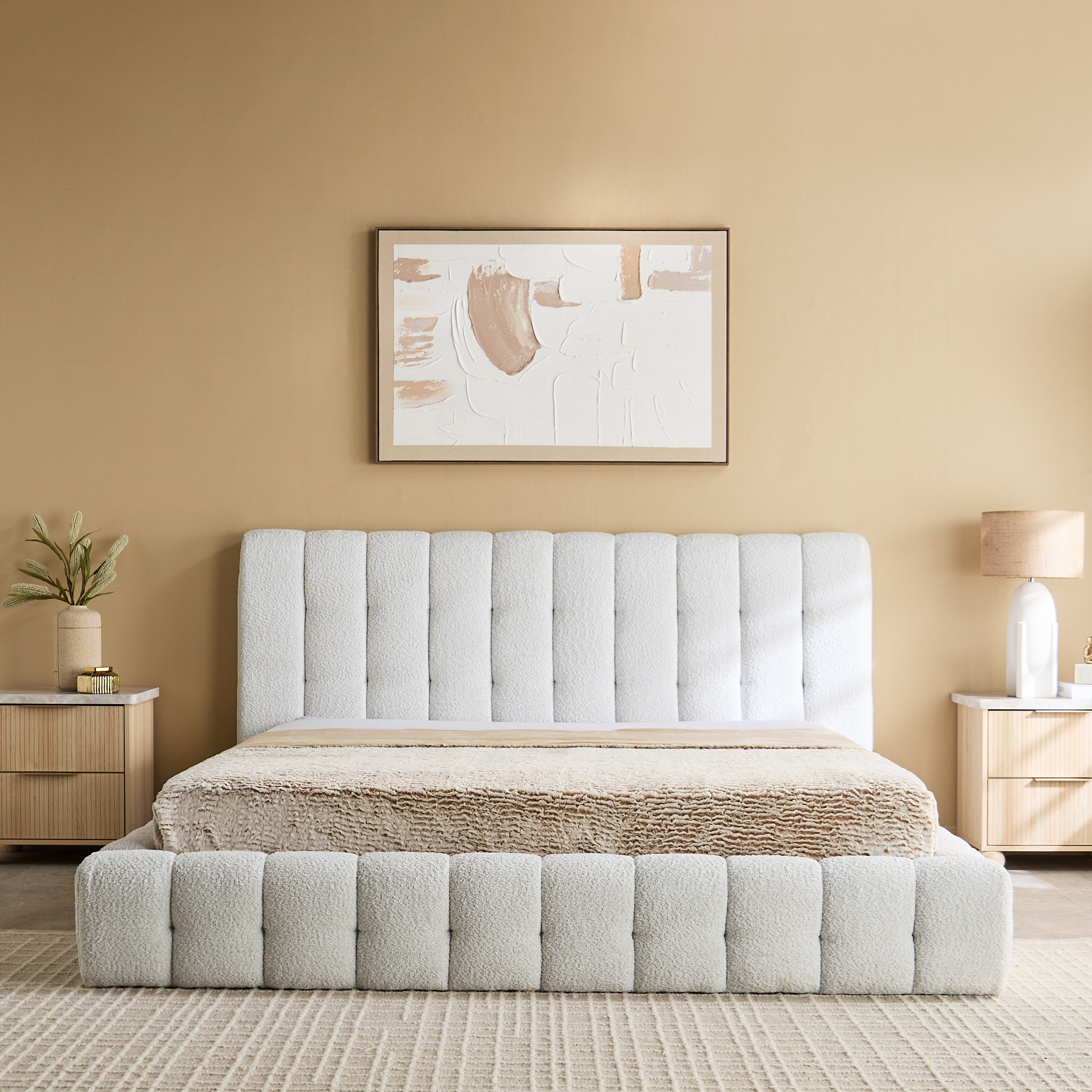 Island Stonia Upholstered Queen Bed - 160x200 cm-hbxbedroom-bedsandbedsets-beds-queen-image-2