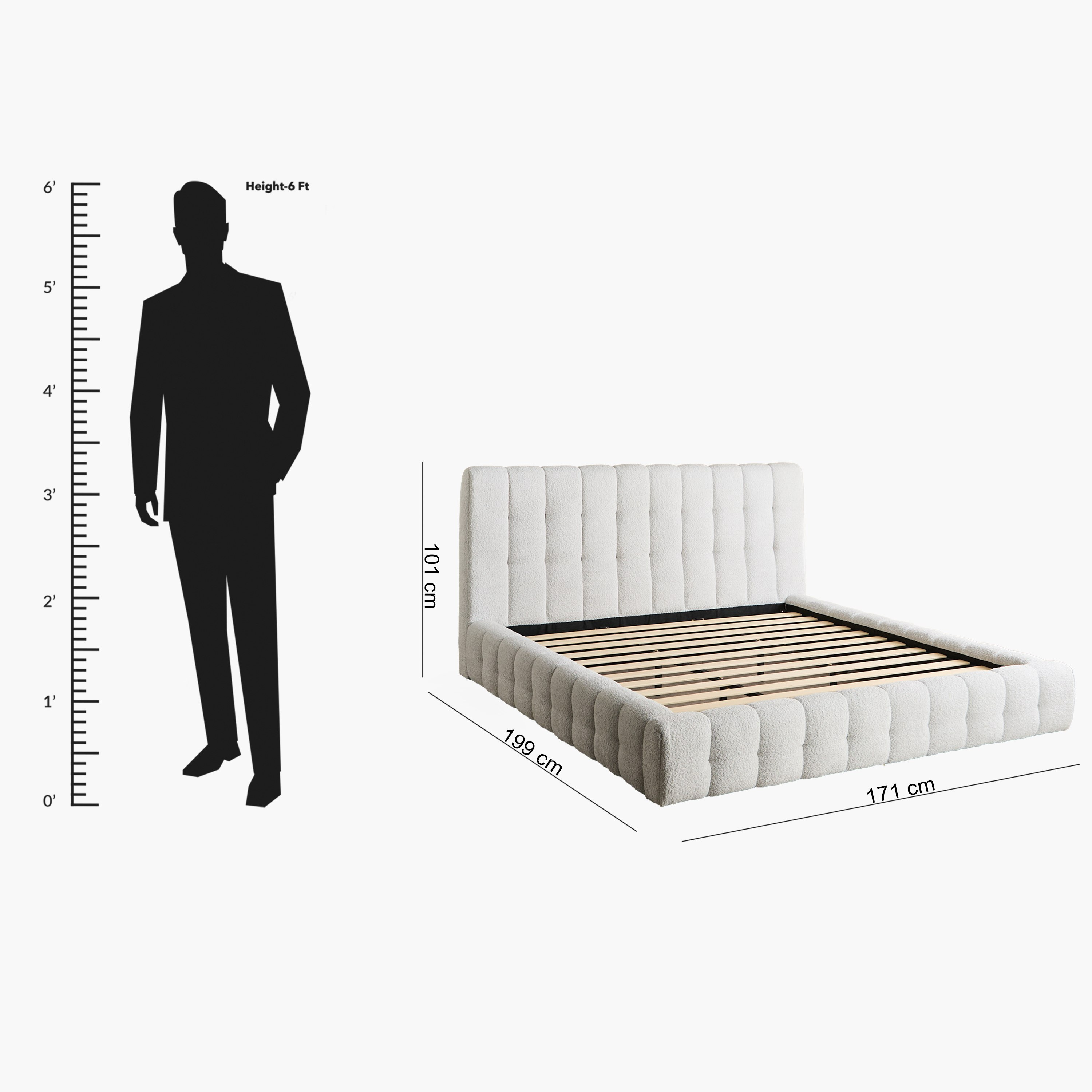 Island Stonia Upholstered Queen Bed - 160x200 cm-hbxbedroom-bedsandbedsets-beds-queen-image-8