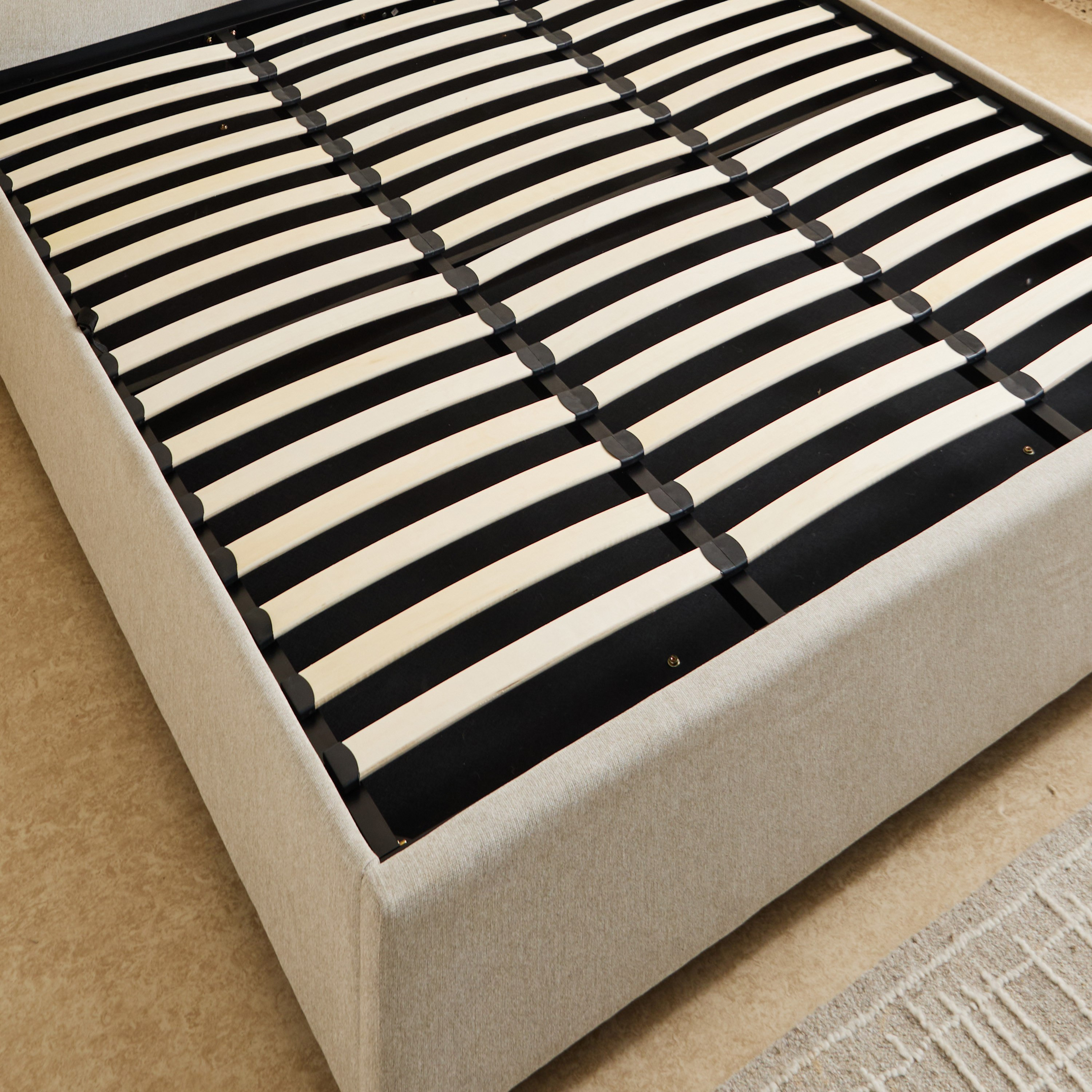 Artisan Horizon Upholstered Side Hydraulic Storage Queen Bed - 160x200 cm-hbxbedroom-bedsandbedsets-beds-queen-image-7