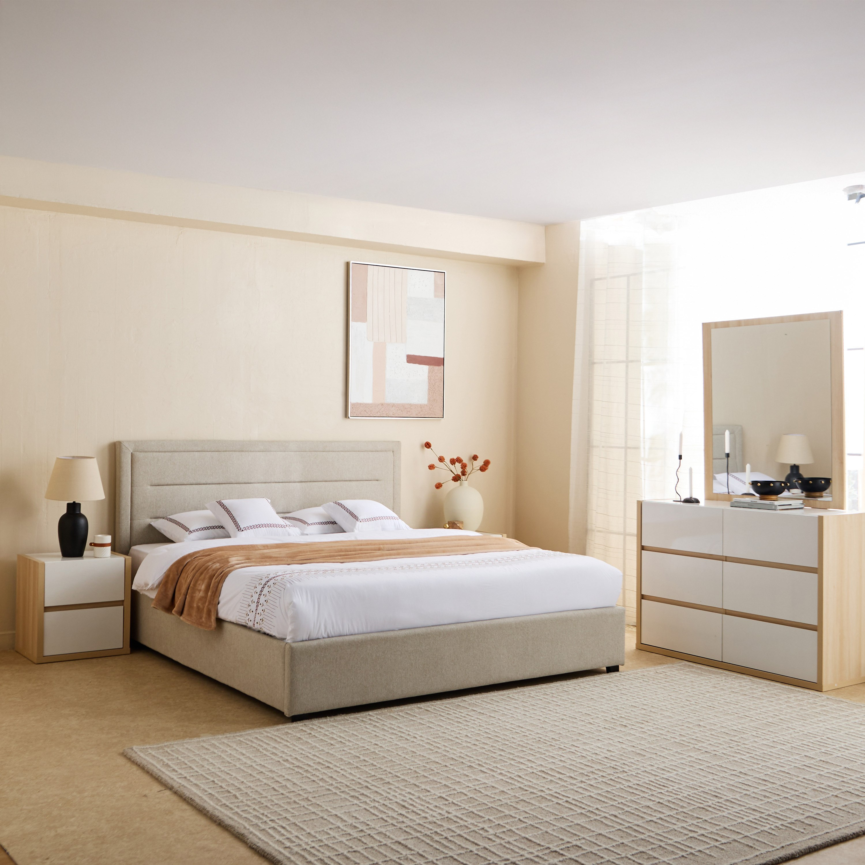 سرير كينج منجد بمساحة تخزين هيدروليك جانبية هورايزن من أرتيسان - 180x200 سم-hbxfurniture-bedsandbedsets-beds-king-image-8