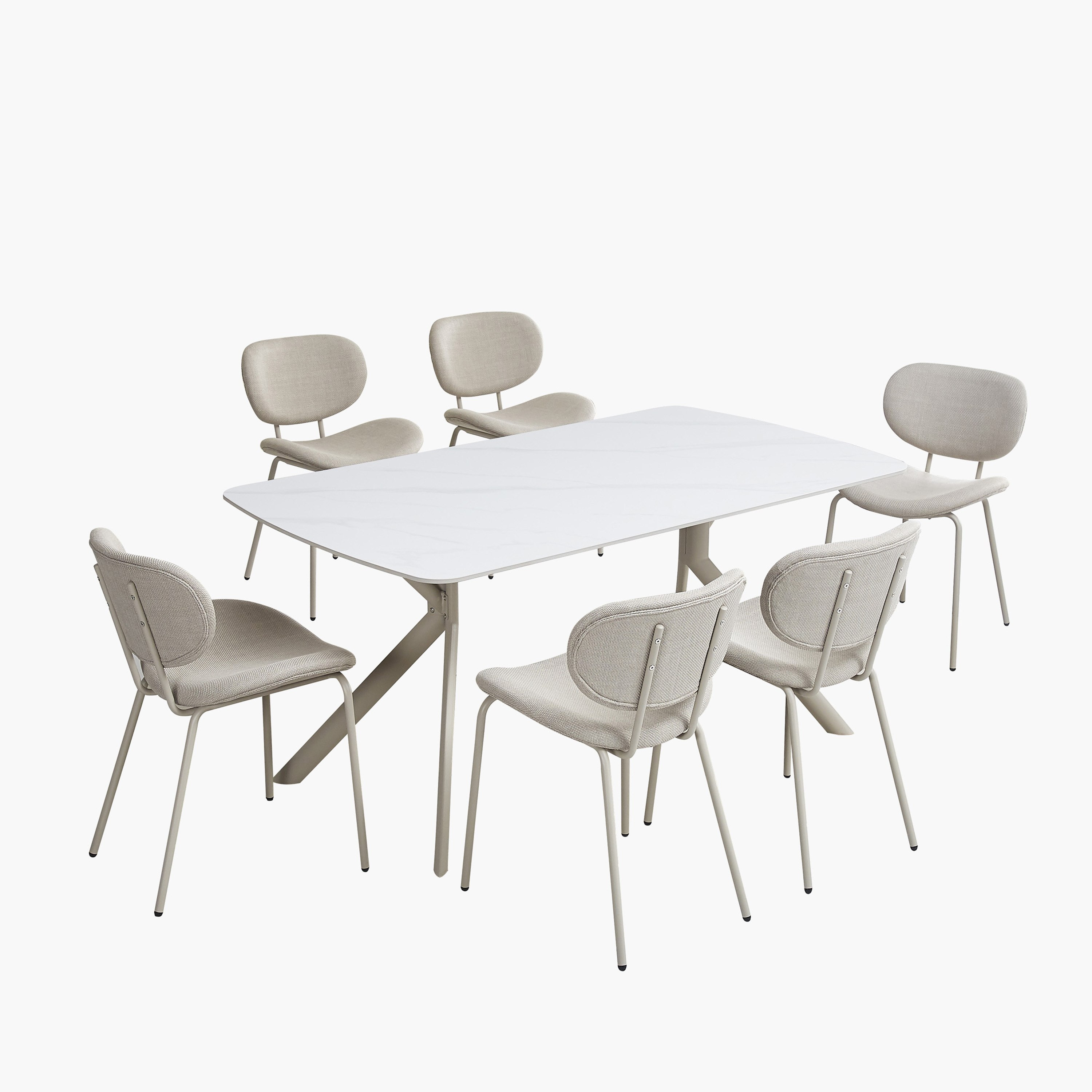 طقم طاولة بحجر ملبد سفرة 1+6 من مورغان-hbxfurniture-diningtablesandsets-diningsets-sixseater-image-20