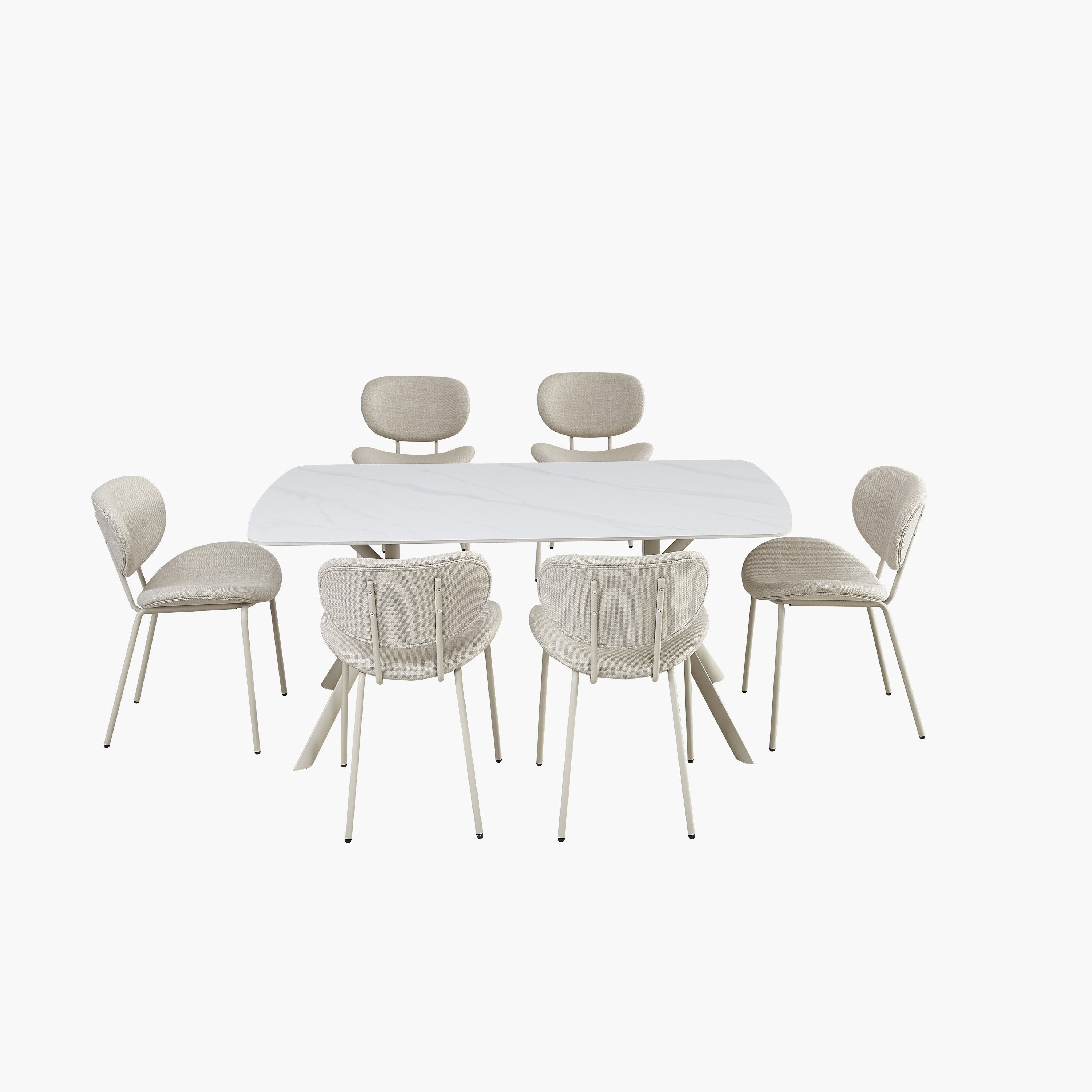 طقم طاولة بحجر ملبد سفرة 1+6 من مورغان-hbxfurniture-diningtablesandsets-diningsets-sixseater-image-23