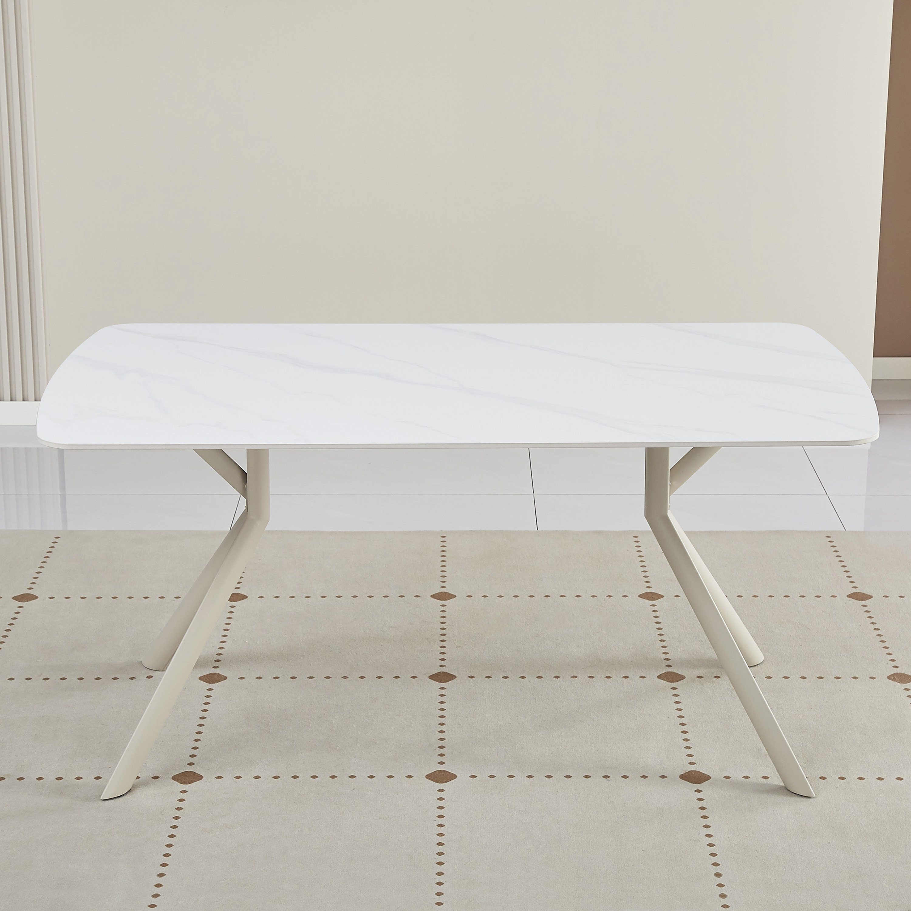 طقم طاولة بحجر ملبد سفرة 1+6 من مورغان-hbxfurniture-diningtablesandsets-diningsets-sixseater-image-3