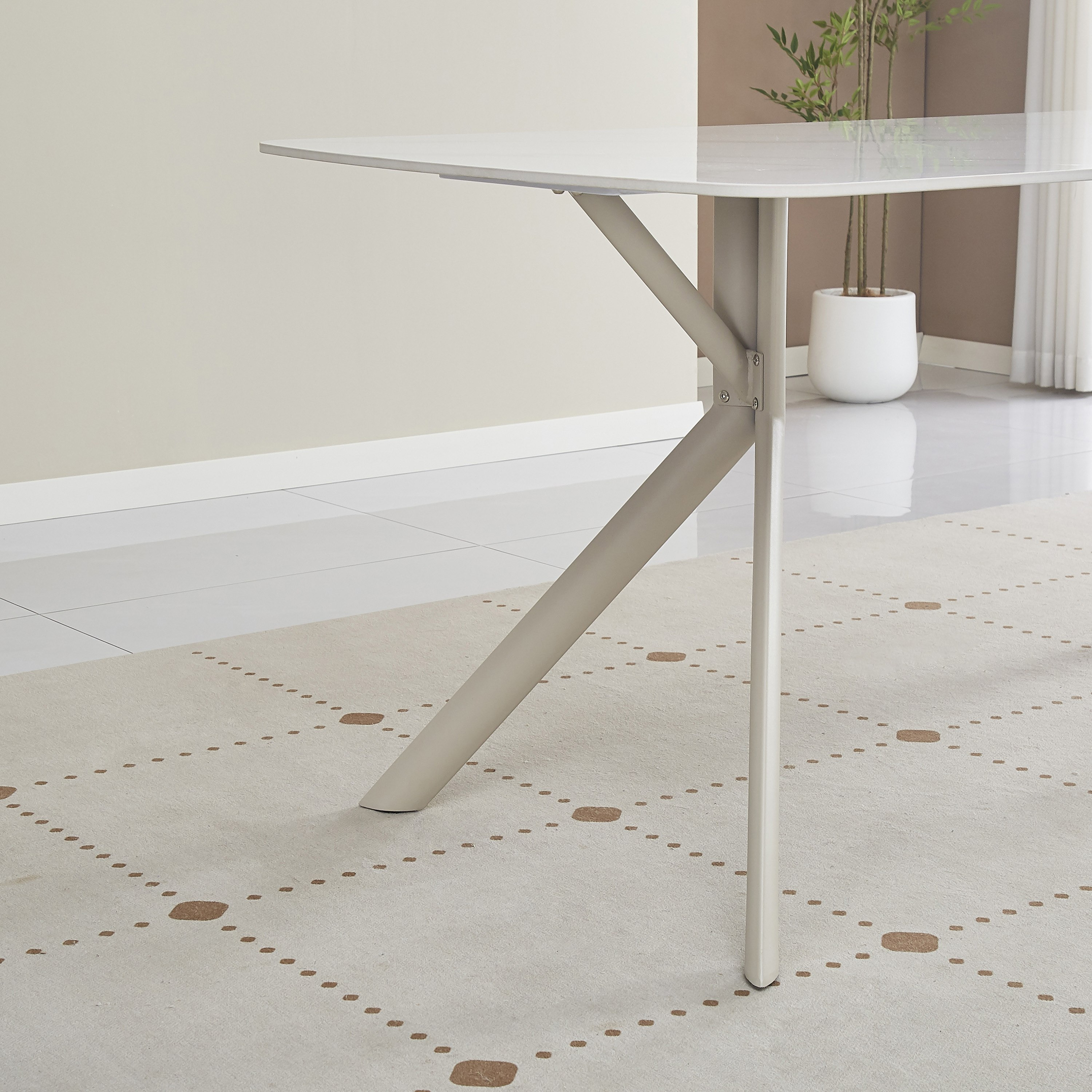 طقم طاولة بحجر ملبد سفرة 1+6 من مورغان-hbxfurniture-diningtablesandsets-diningsets-sixseater-image-6