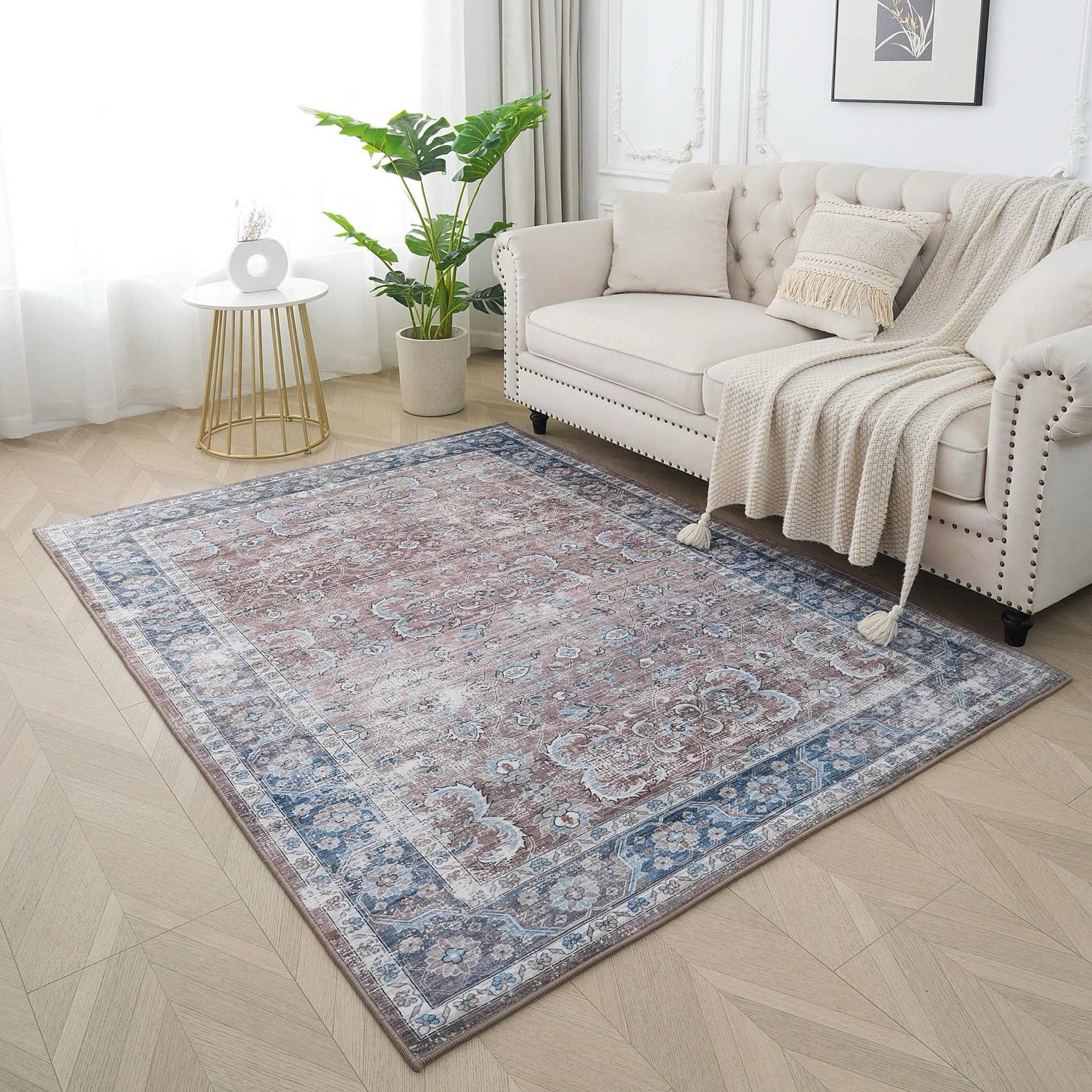 سجادة فلانيل بطبعات عايدة من أونتاريو - 150x200 سم-hbxdecorandfurnishings-floorcoverings-rugs-image-1