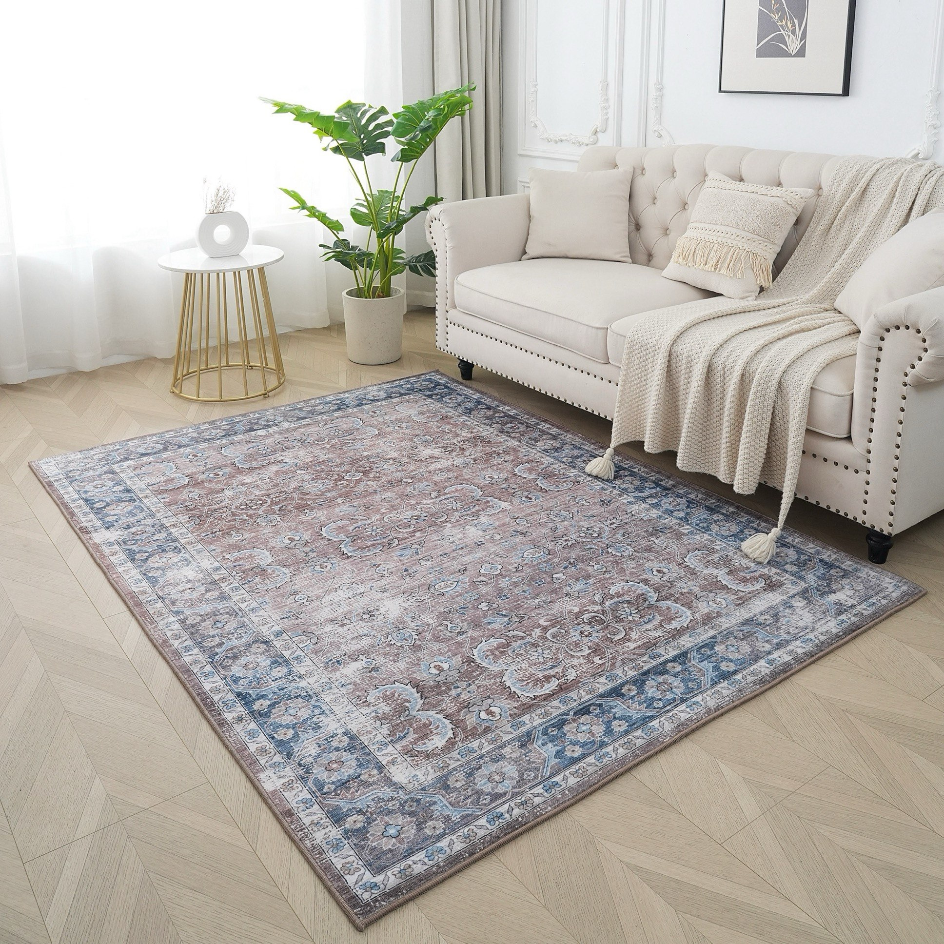 سجادة فلانيل بطبعات عايدة من أونتاريو - 200x300 سم-hbxdecorandfurnishings-floorcoverings-rugs-image-1